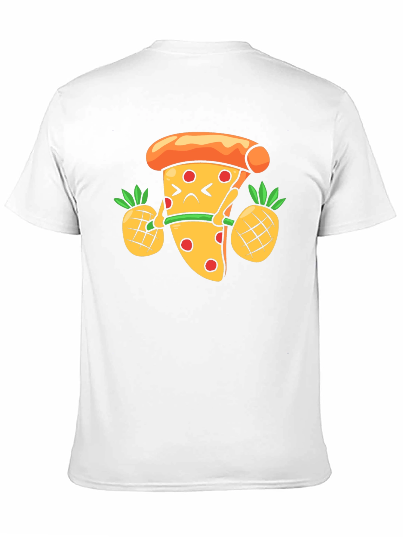 Black Pizza Lifting Pineapple Weights Funny T-Shirt view 11