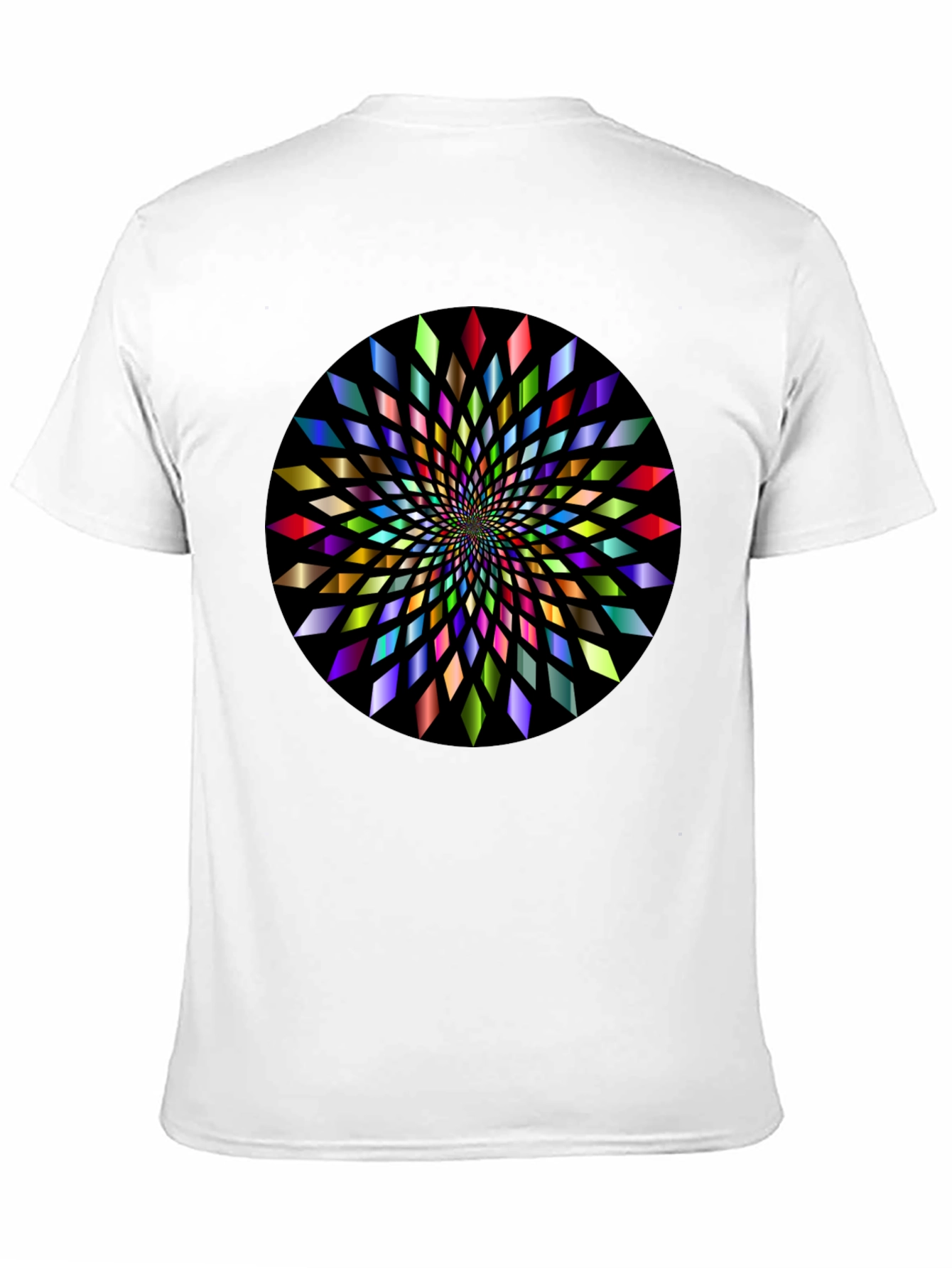 Black Abstract Geometric Circle Graphic T-Shirt view 11