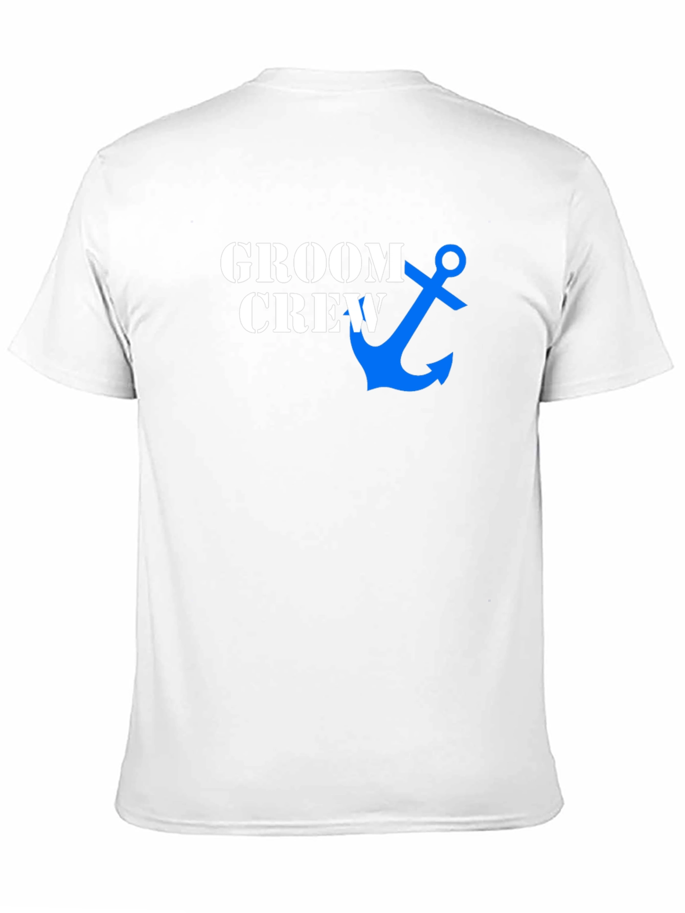 Black Groom Crew Anchor Graphic Tee - Black Cotton Blend view 11