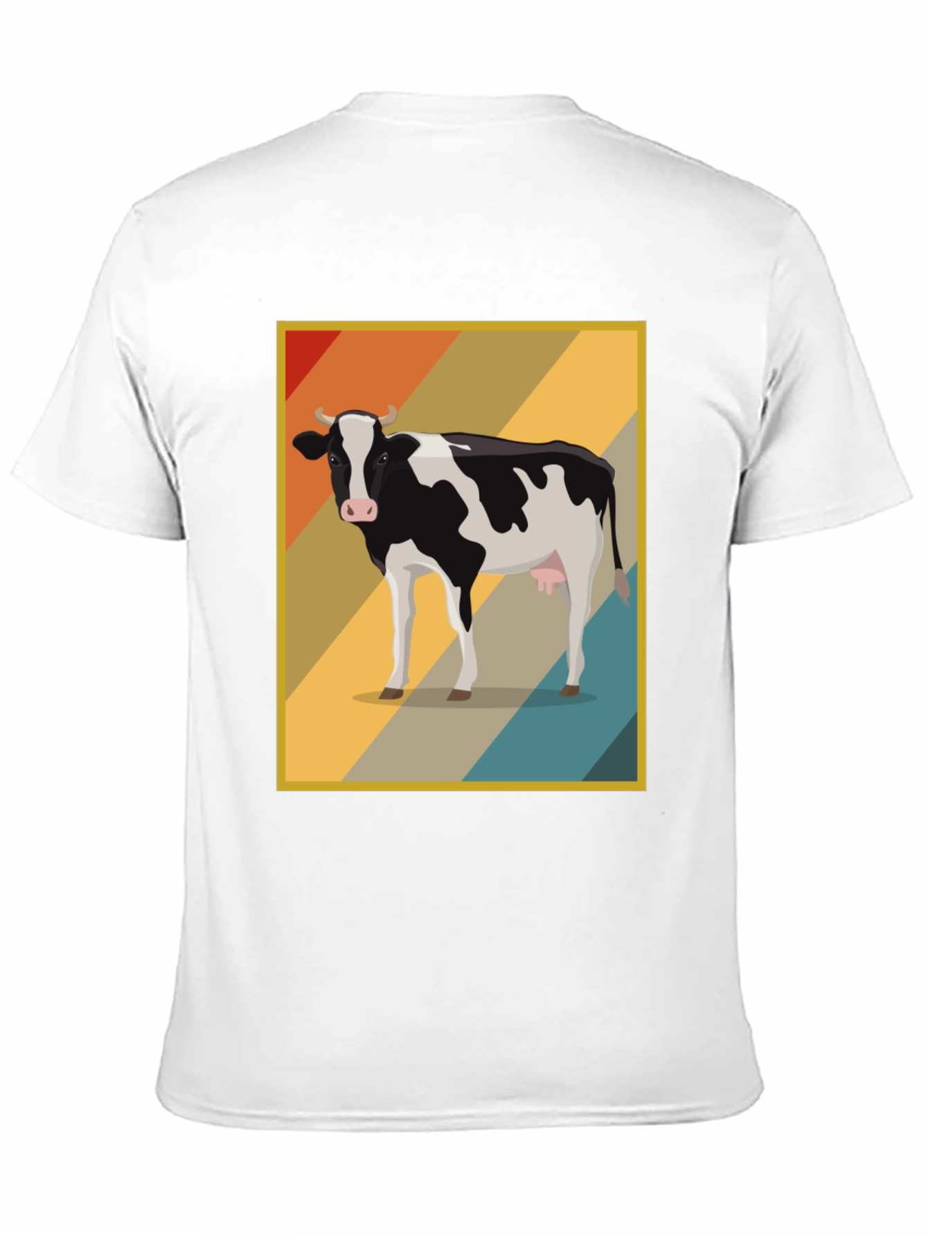 Black Retro Cow Graphic Tee - Farm Animal T-Shirt view 11