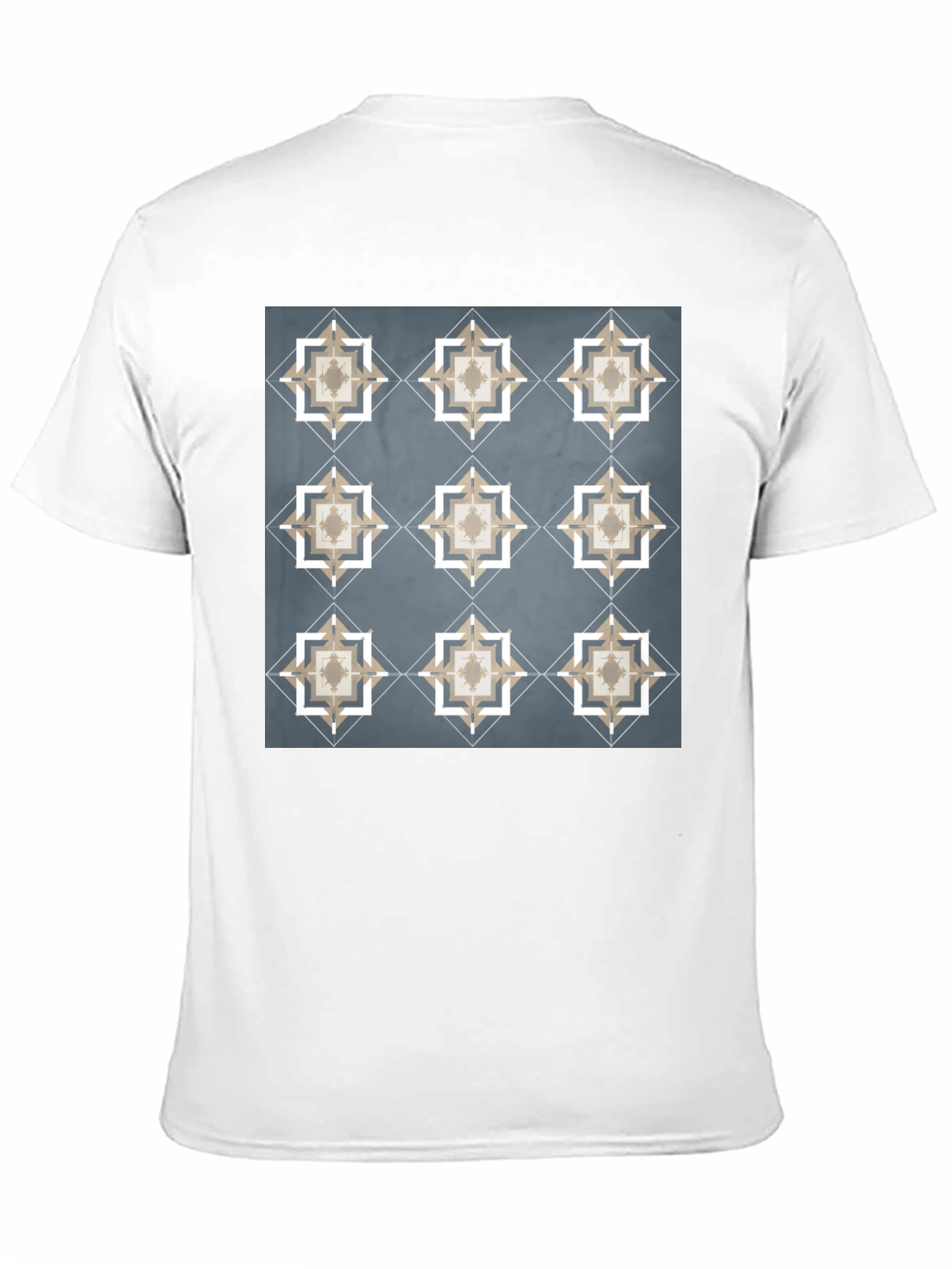 Black Geometric Star Pattern T-Shirt - Modern Style view 11