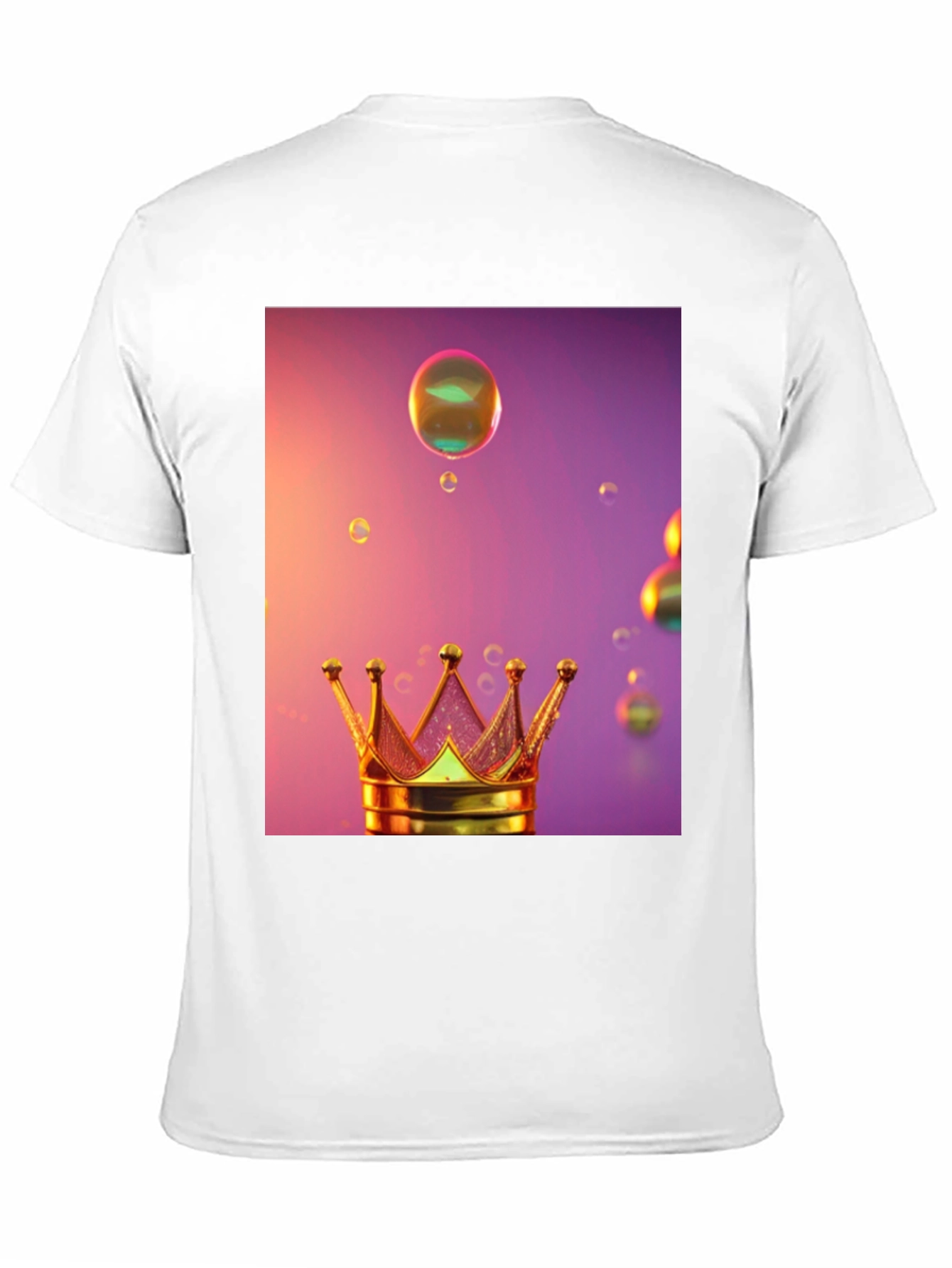 Black Crown and Bubbles Graphic Tee view 11