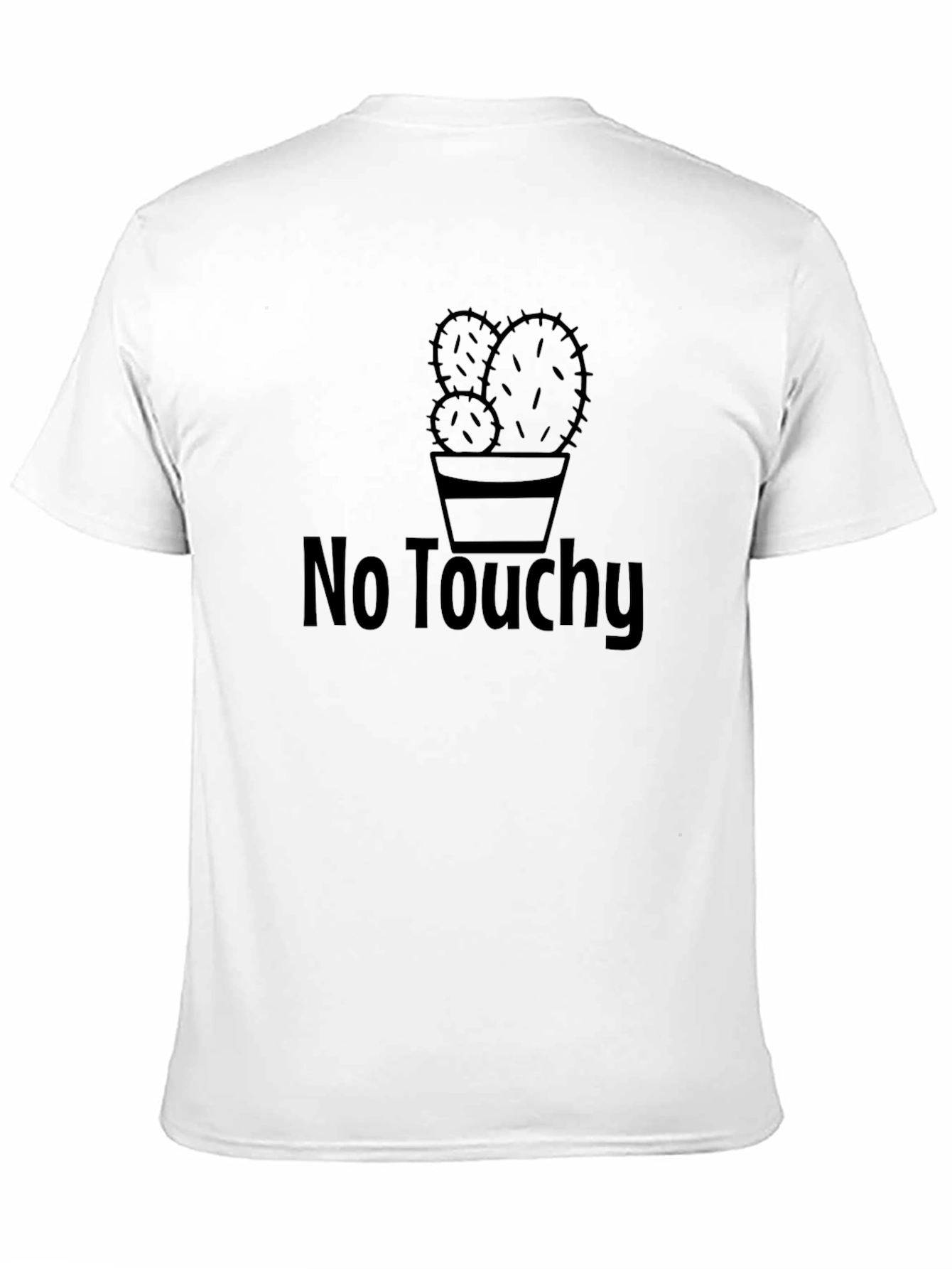 Black No Touchy Cactus Graphic T-Shirt view 11