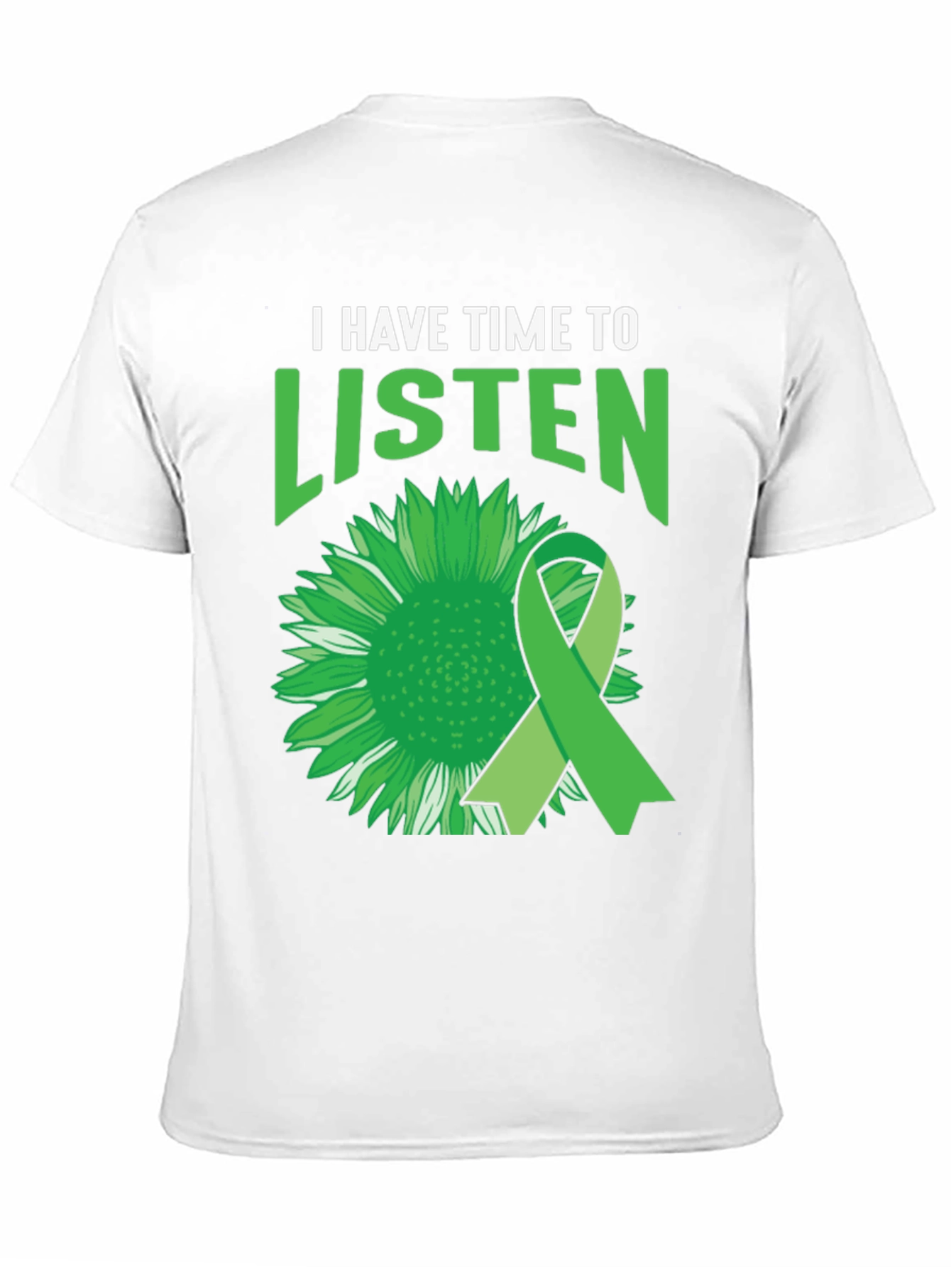Black I Have Time to Listen Mental Health T-Shirt view 11