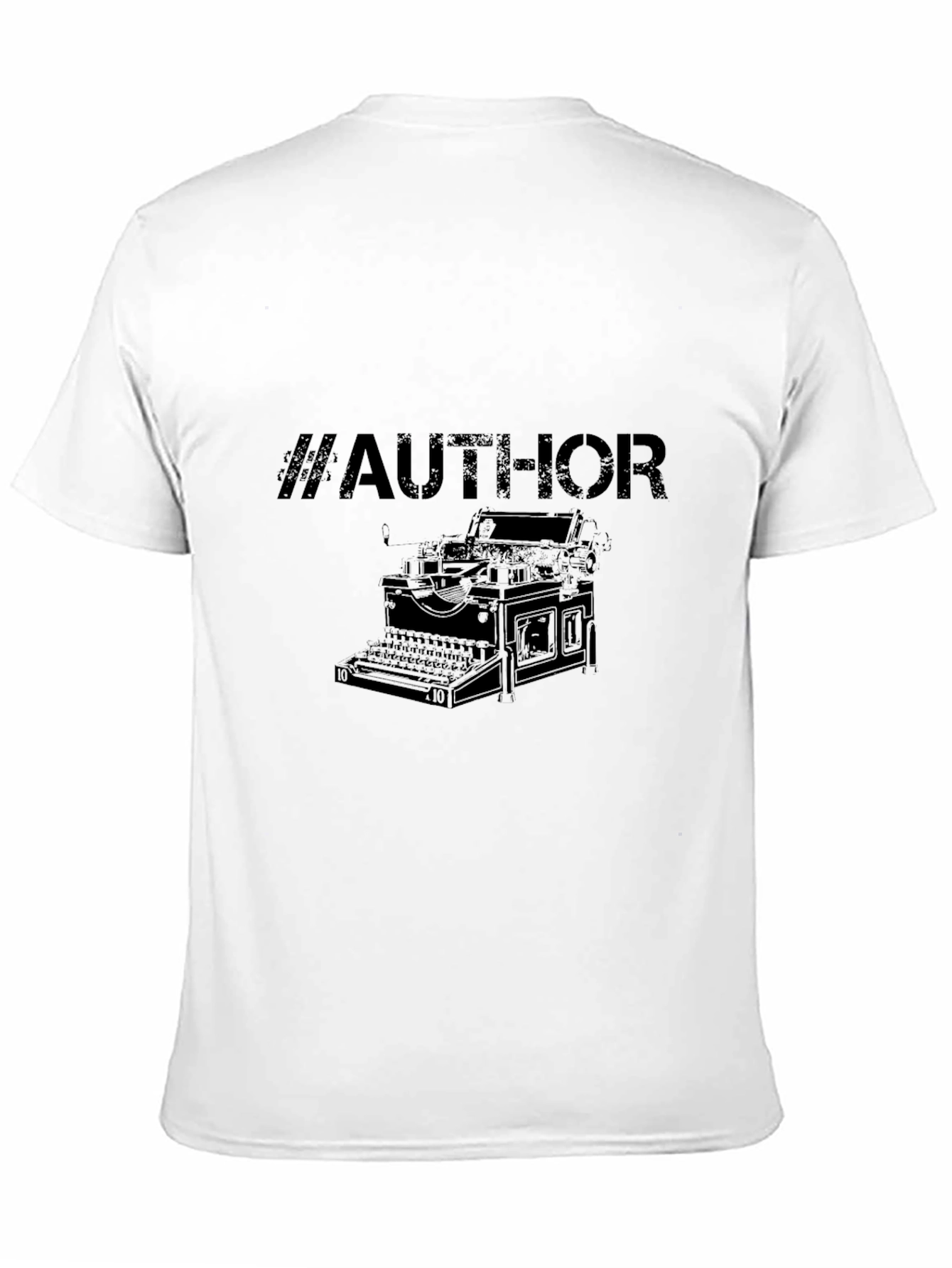 Black Author Typewriter Graphic Tee - Black view 11
