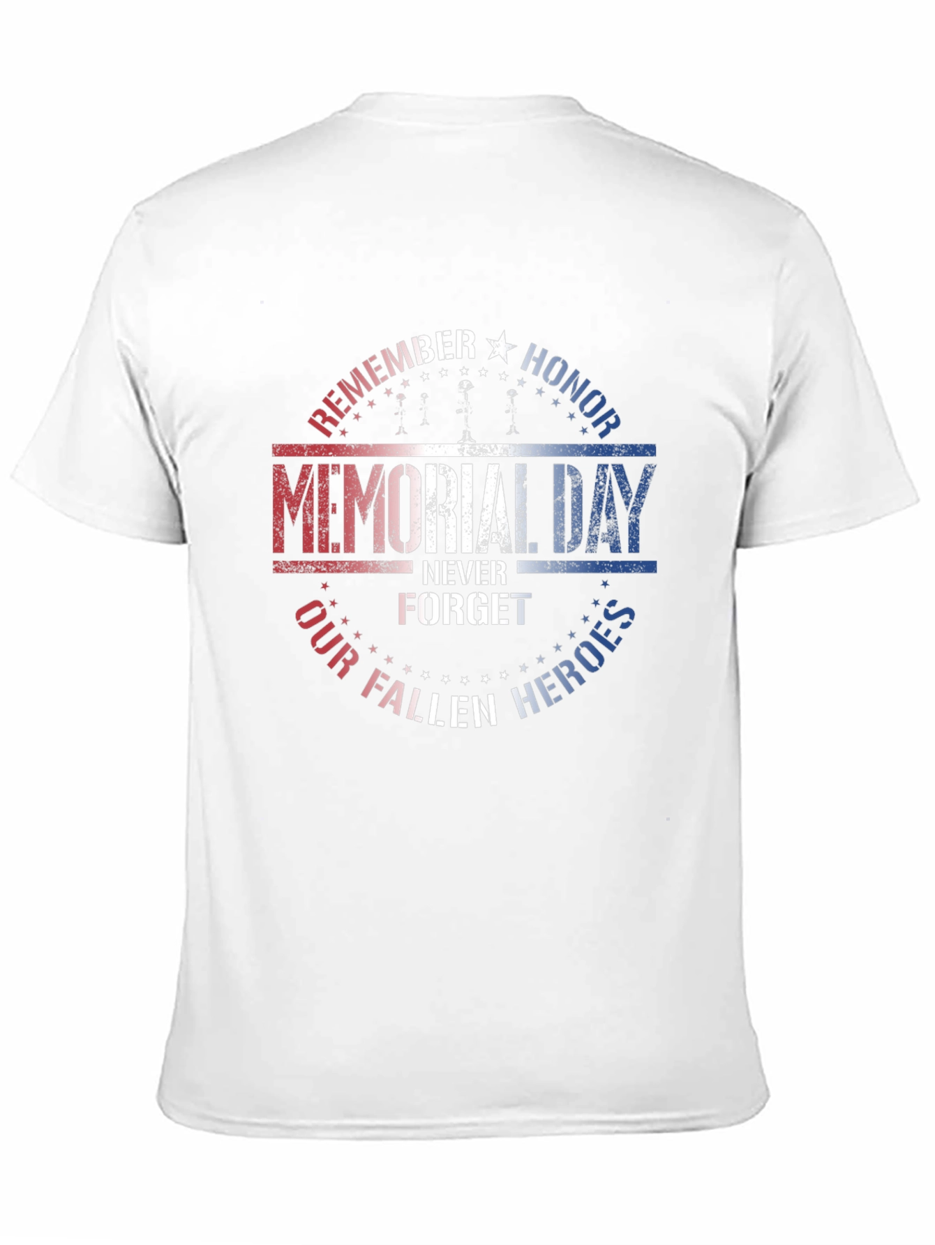 Black Memorial Day Honor Fallen Heroes T-Shirt view 11