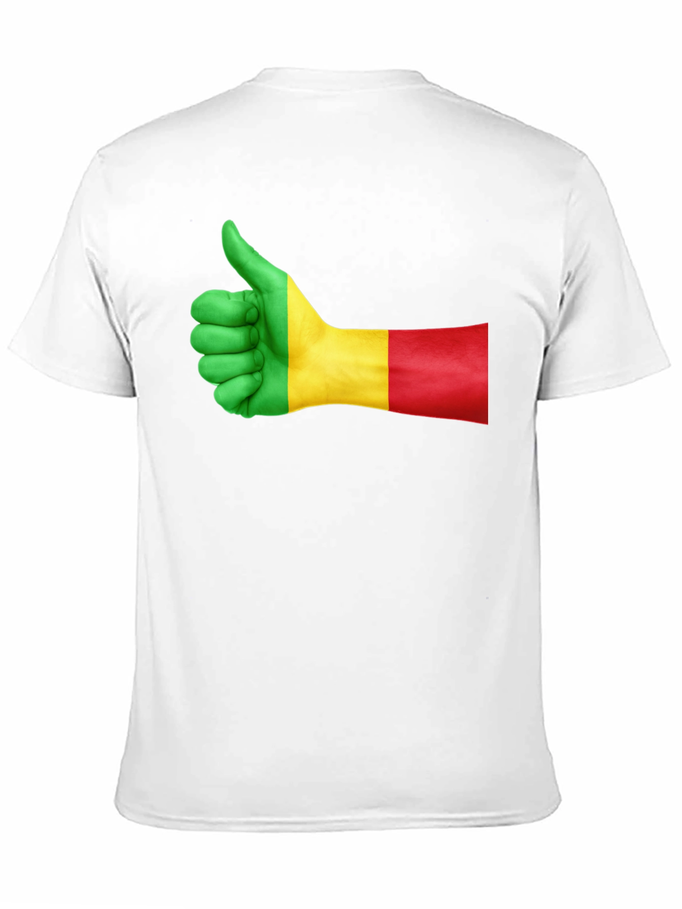 Mali Flag Thumbs Up Graphic Black T-Shirt - 11