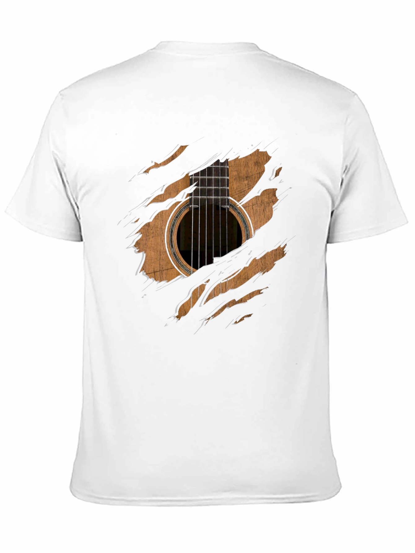 Black Guitar Ripped T-Shirt view 11
