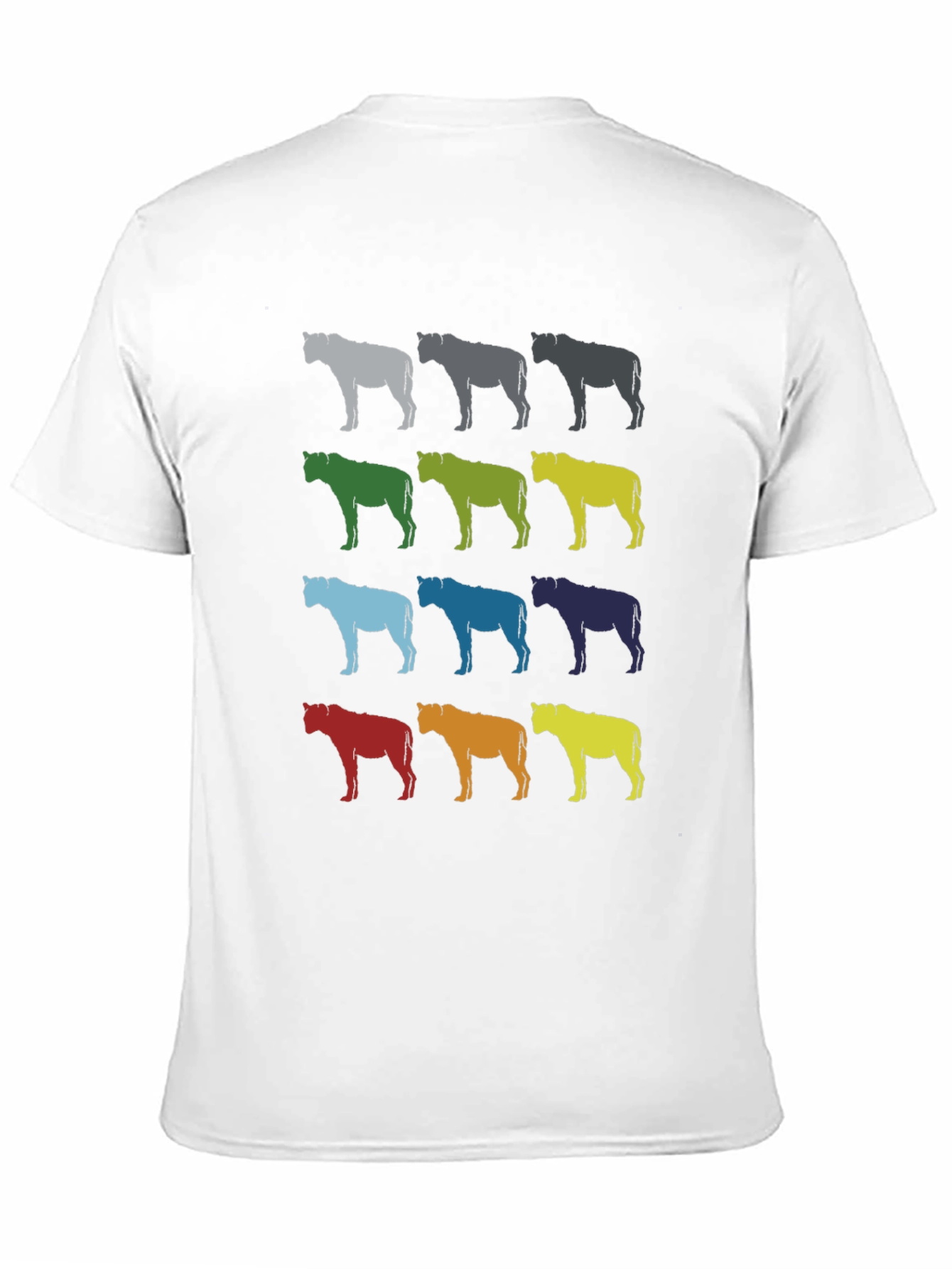 Colorful Bulls Graphic Tee - Stylish Men's Black T-Shirt - 11