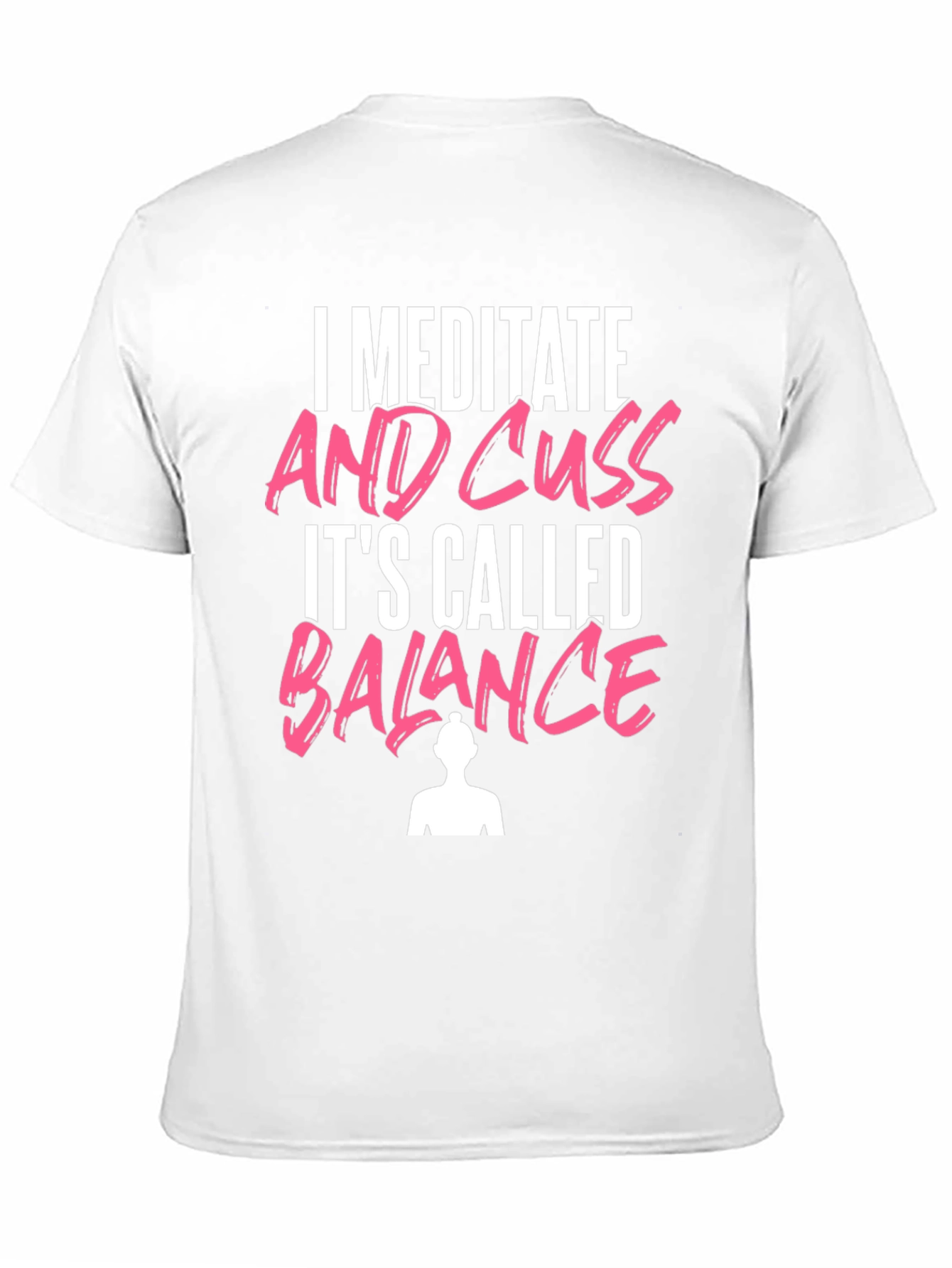Black Meditate & Cuss T-Shirt Funny Yoga Tee view 11