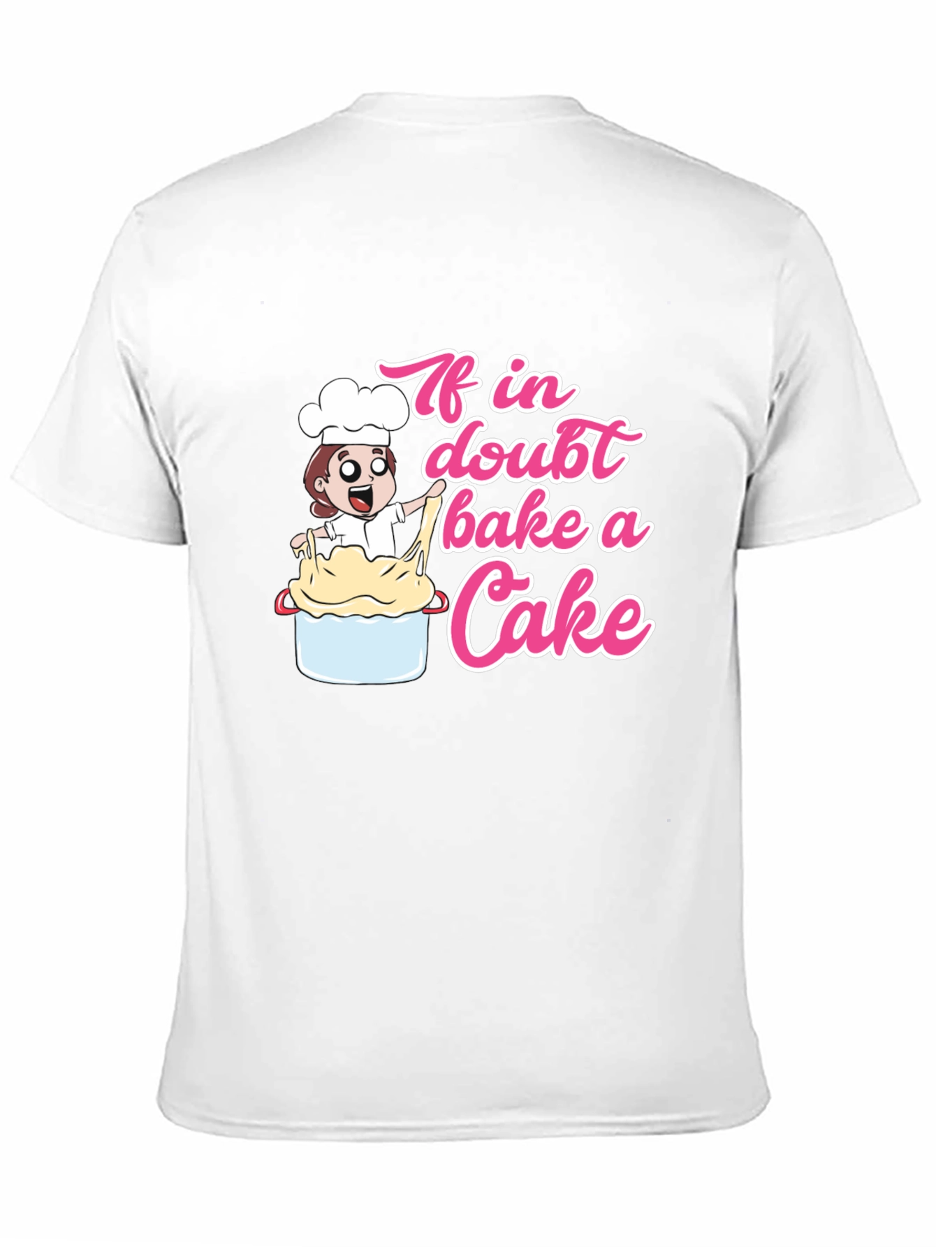 Black If In Doubt, Bake A Cake T-Shirt view 11