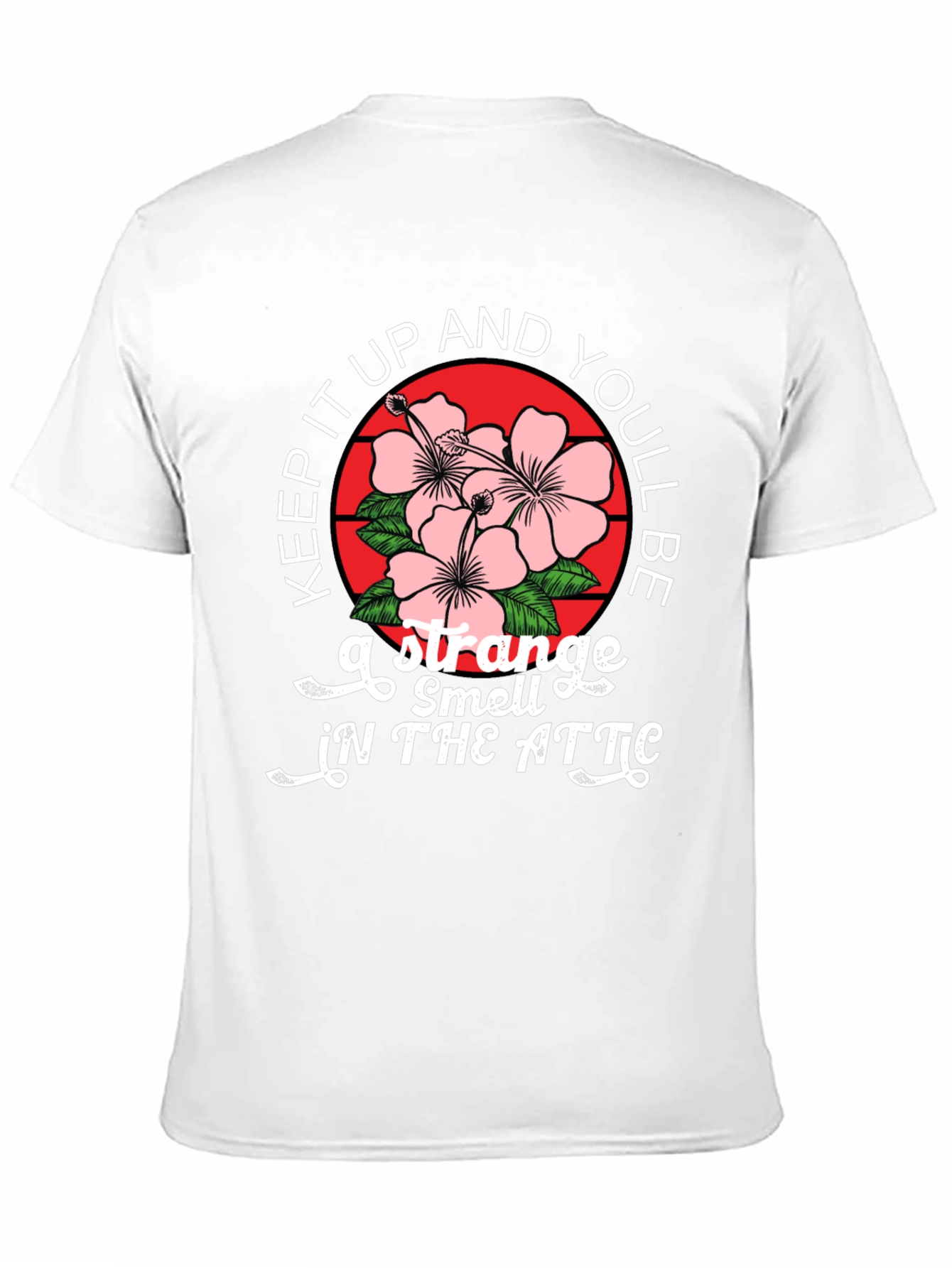 Black Keep It Up Strange Smell In The Attic Graphic T-Shirt view 11