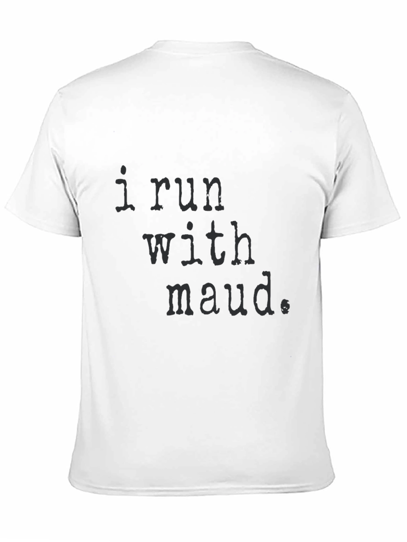 Black I Run With Maud Graphic Tee - Black Cotton T-Shirt view 11