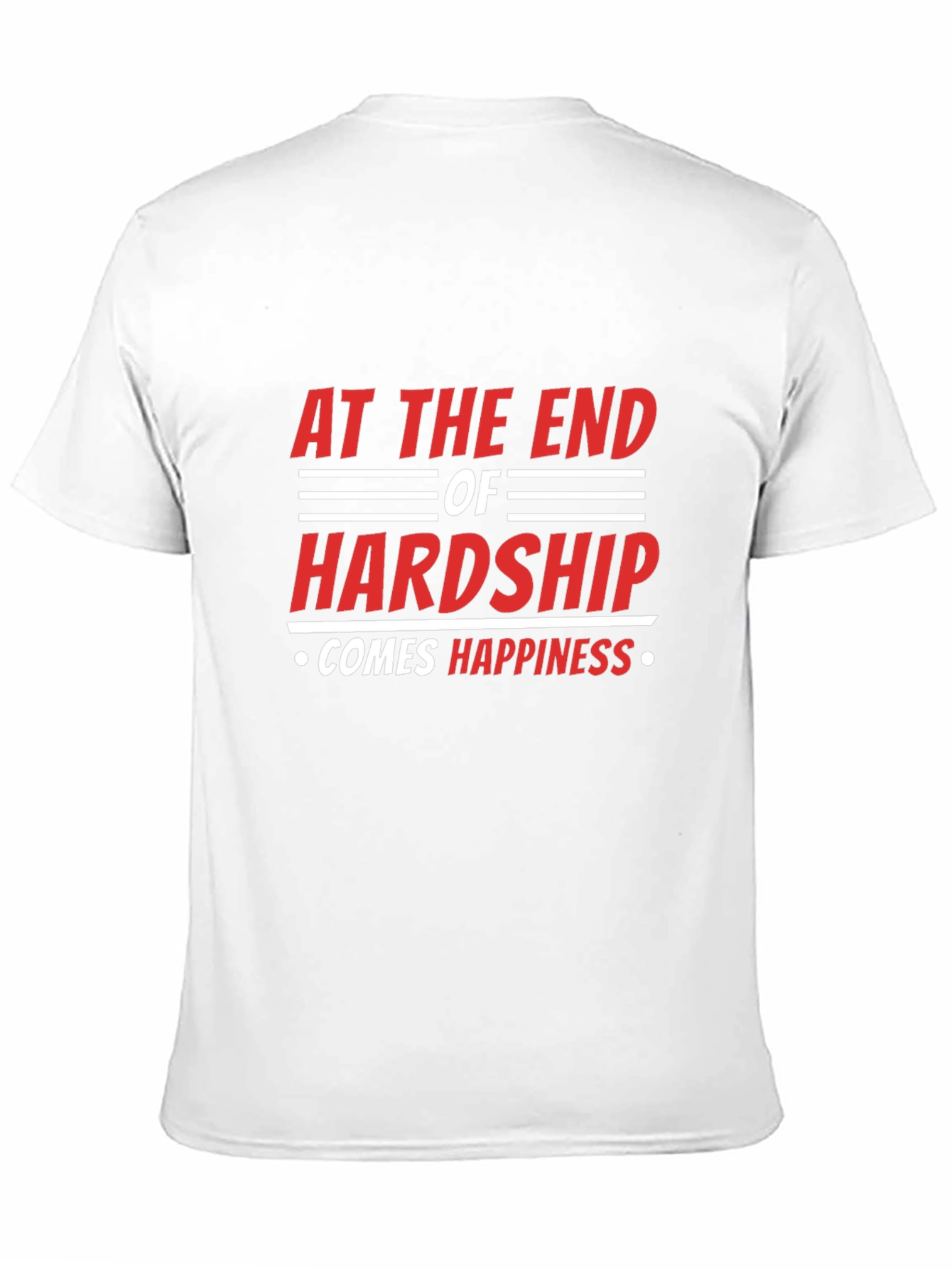 Black Inspirational Graphic Tee - "At The End Of Hardship" view 11