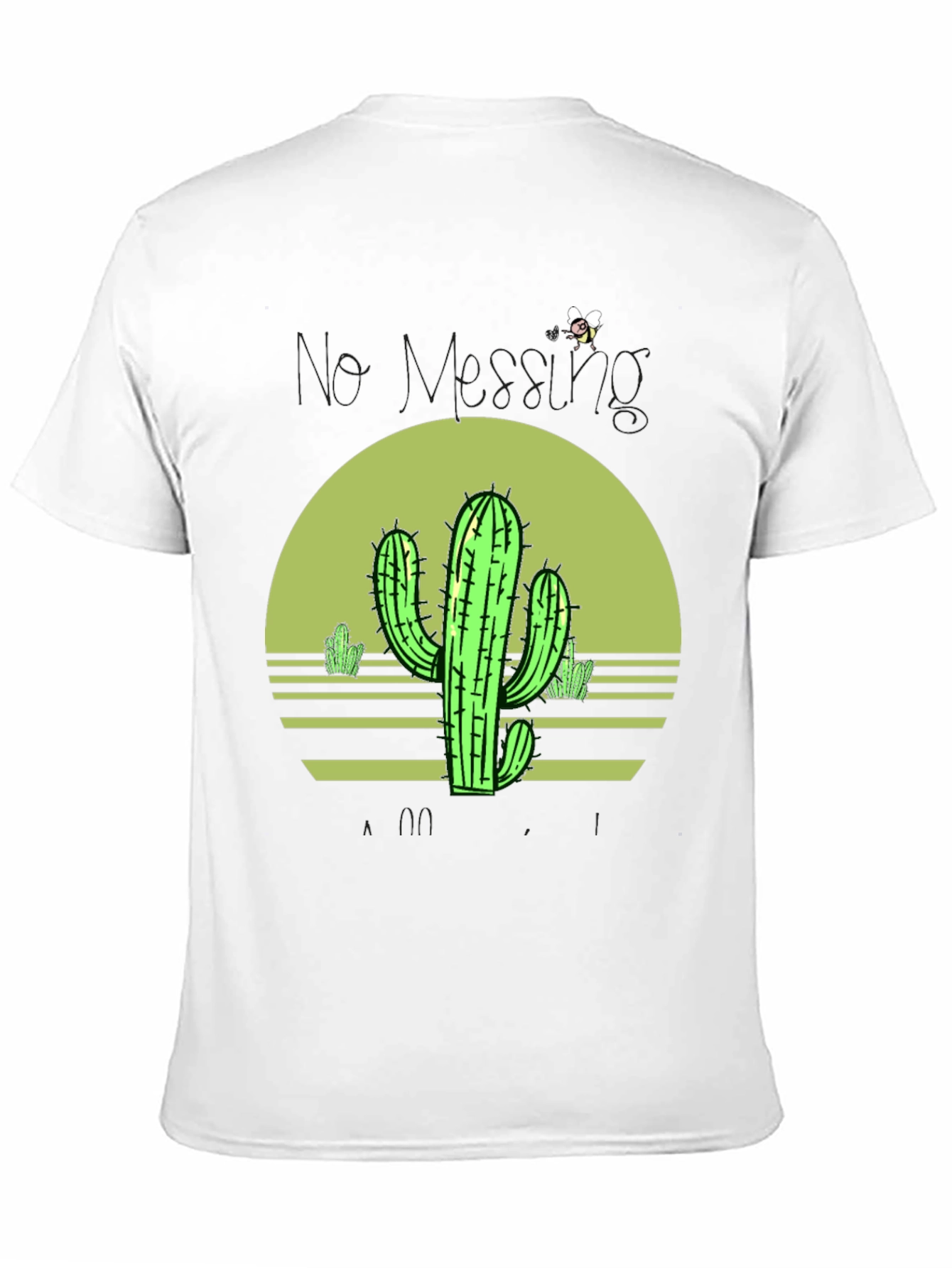 Black Cactus Sunset Graphic Tee - Unisex Black T-Shirt view 11