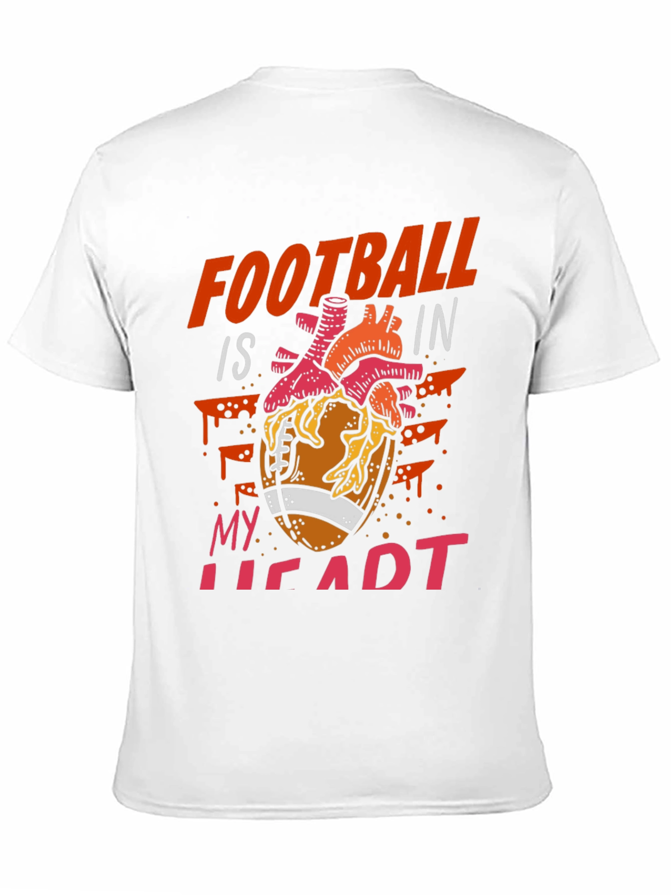 Black Football is in My Heart Graphic Tee view 11