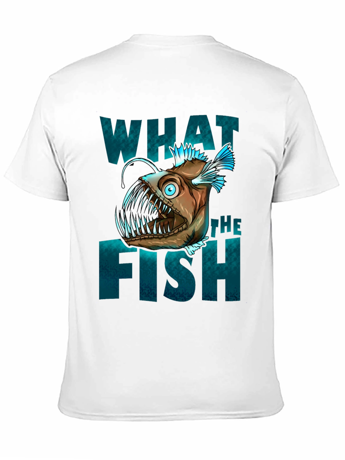 Black What The Fish T-Shirt - Anglerfish Graphic Tee view 11