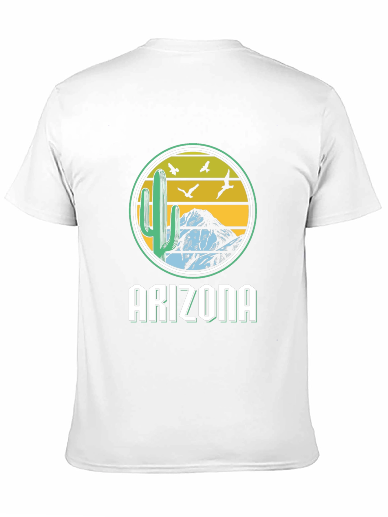 Black Arizona Desert Graphic Tee - Unisex Black T-Shirt view 11