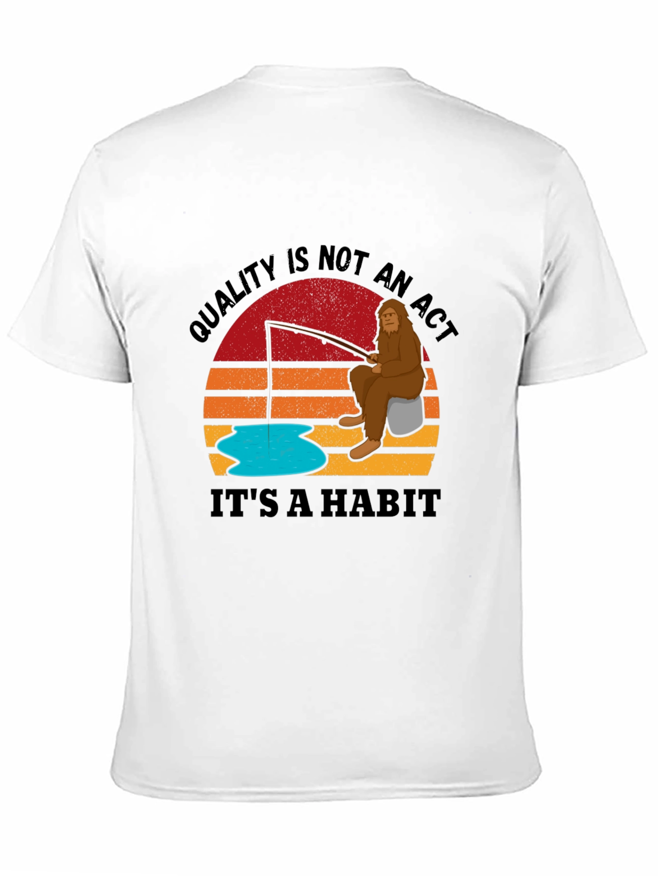 Black Sasquatch Fishing T-Shirt - Quality is a Habit view 11