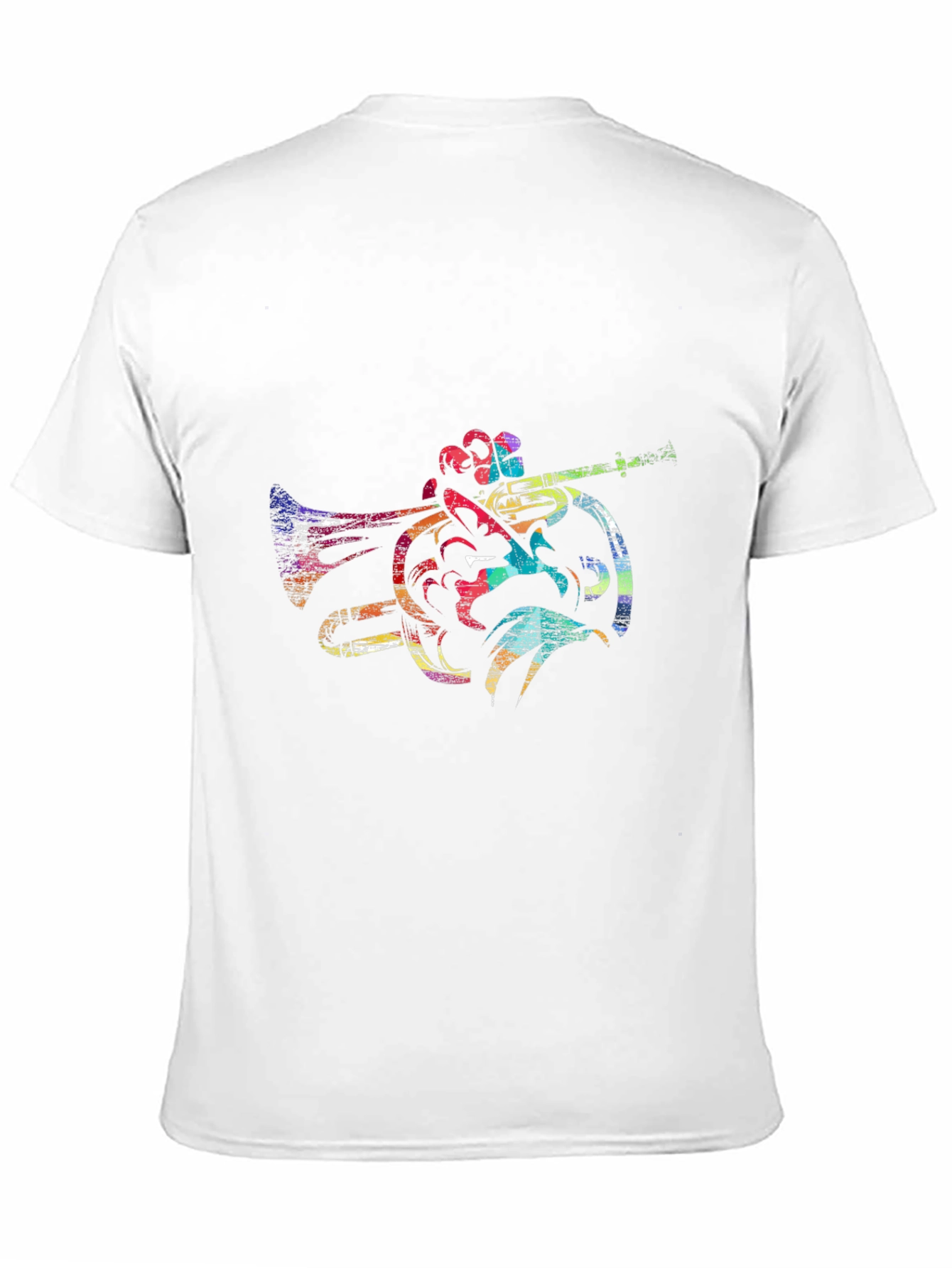 Black Colorful Horn Graphic Black T-Shirt view 11