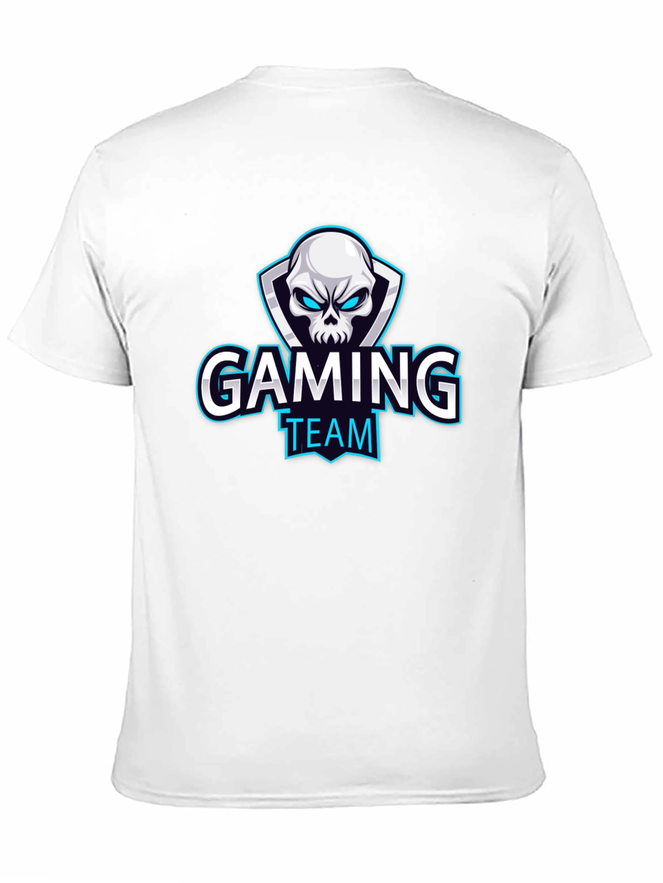 Black Gaming Team T-Shirt - Skull Design view 11