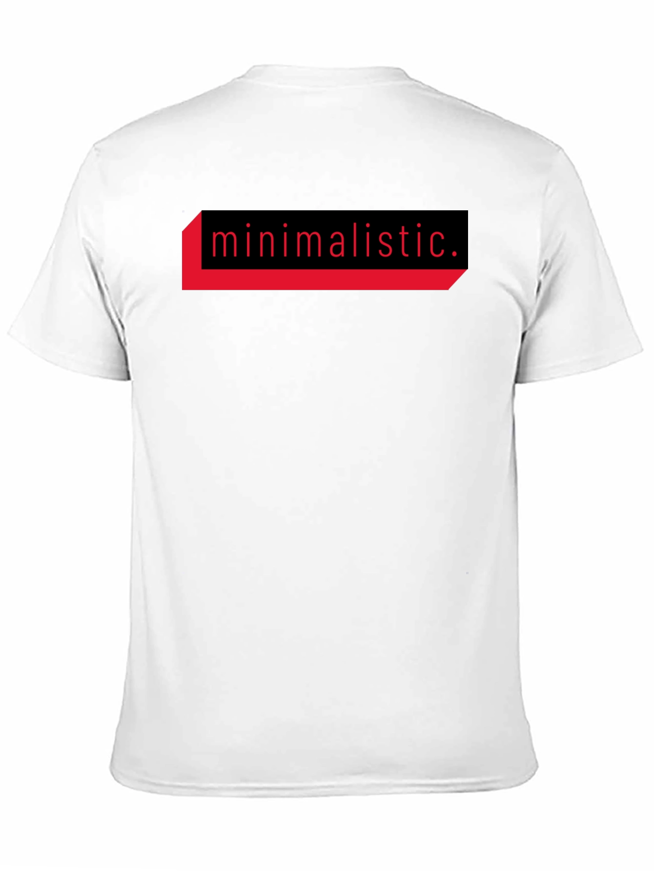 Black Minimalistic Graphic Tee - Black Cotton T-Shirt view 11