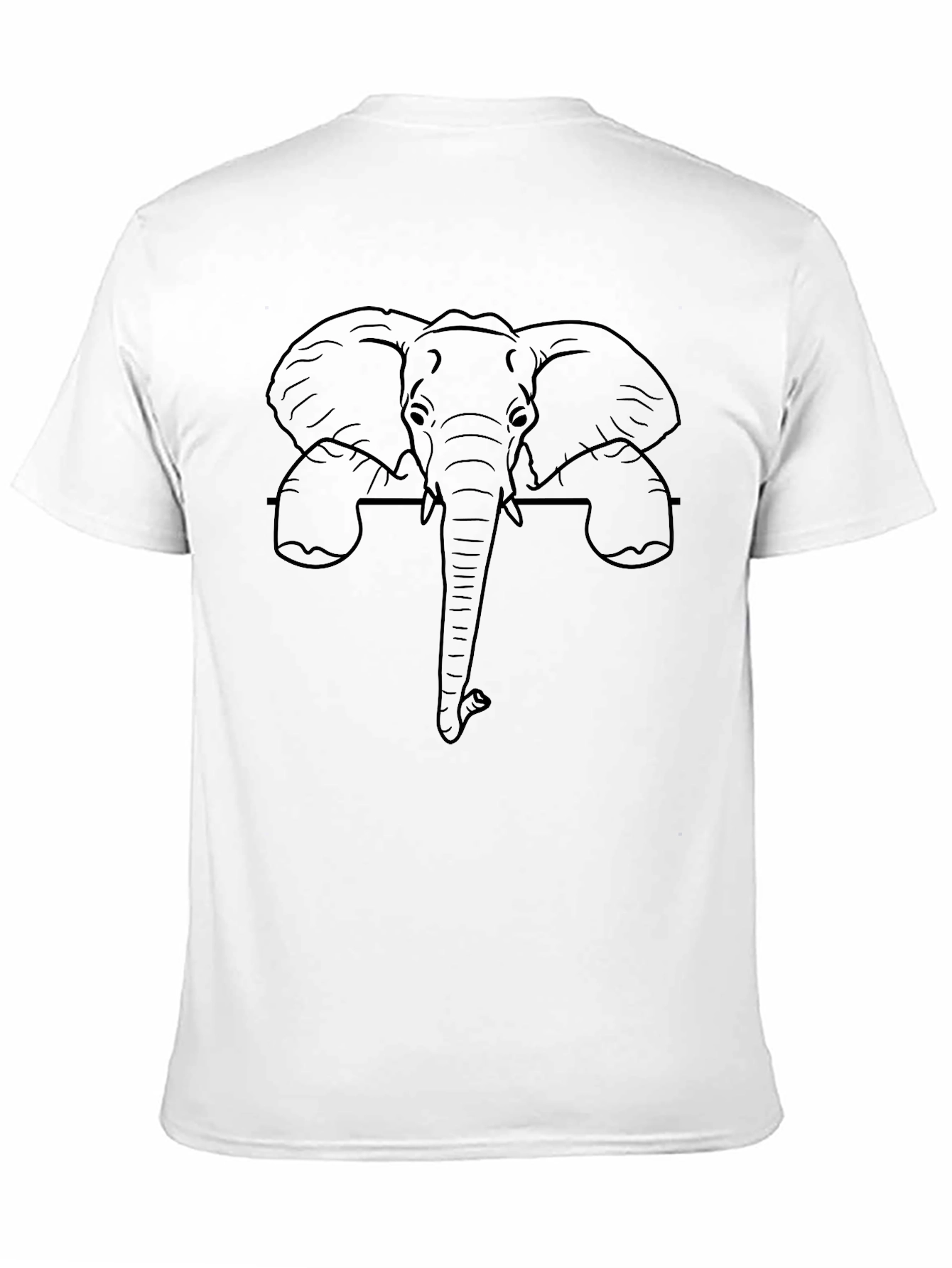 Black Elephant Graphic Tee - Black Cotton Shirt view 11