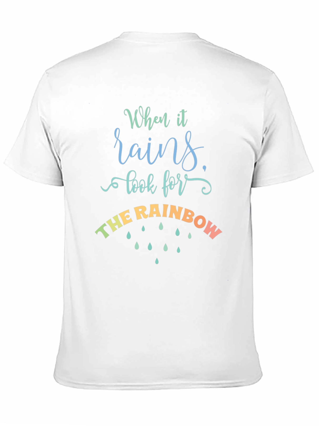Black Inspirational Rainbow T-Shirt: Look for the Rainbow view 11
