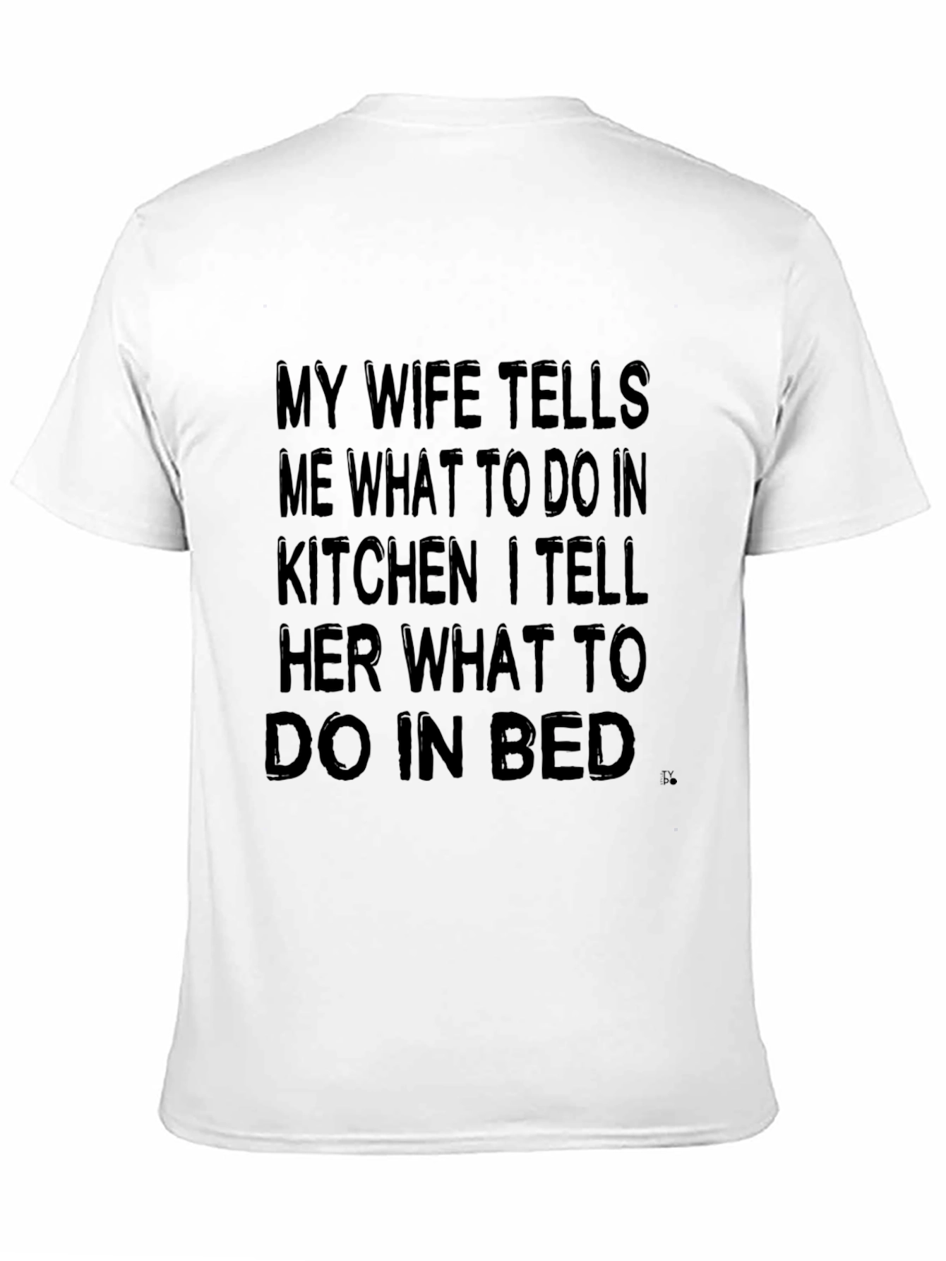 Black Funny Husband Wife T-Shirt - Kitchen & Bed view 11