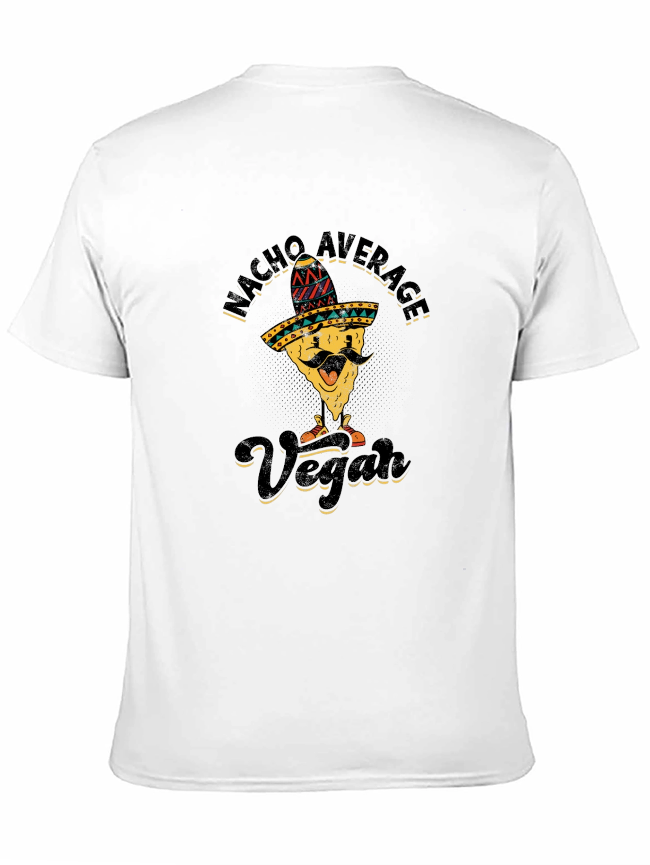 Black Nacho Average Vegan T-Shirt - Funny Graphic Tee view 11
