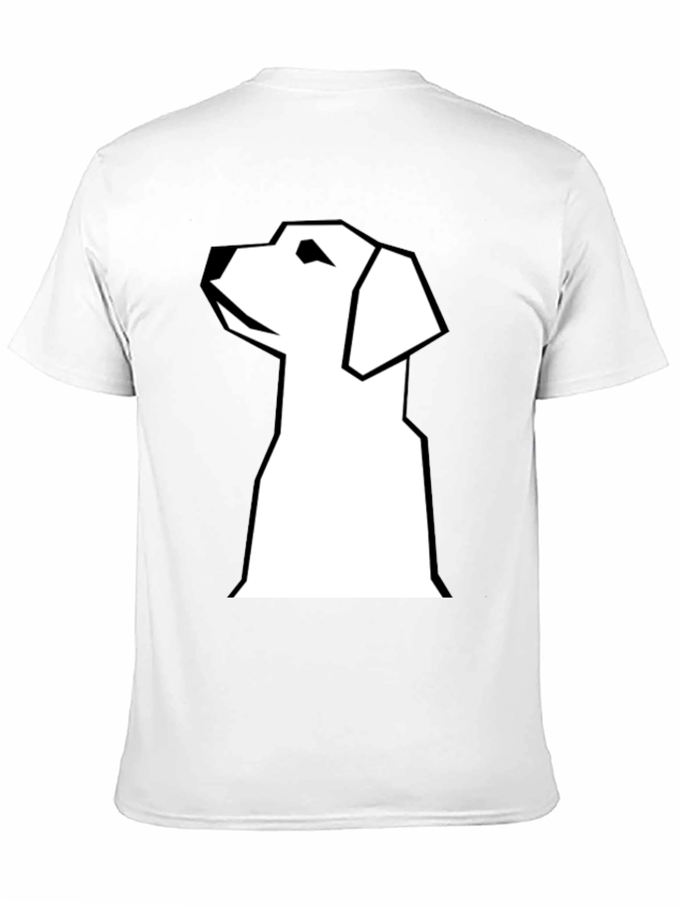 Black Geometric Dog Graphic Tee - Modern Style view 11