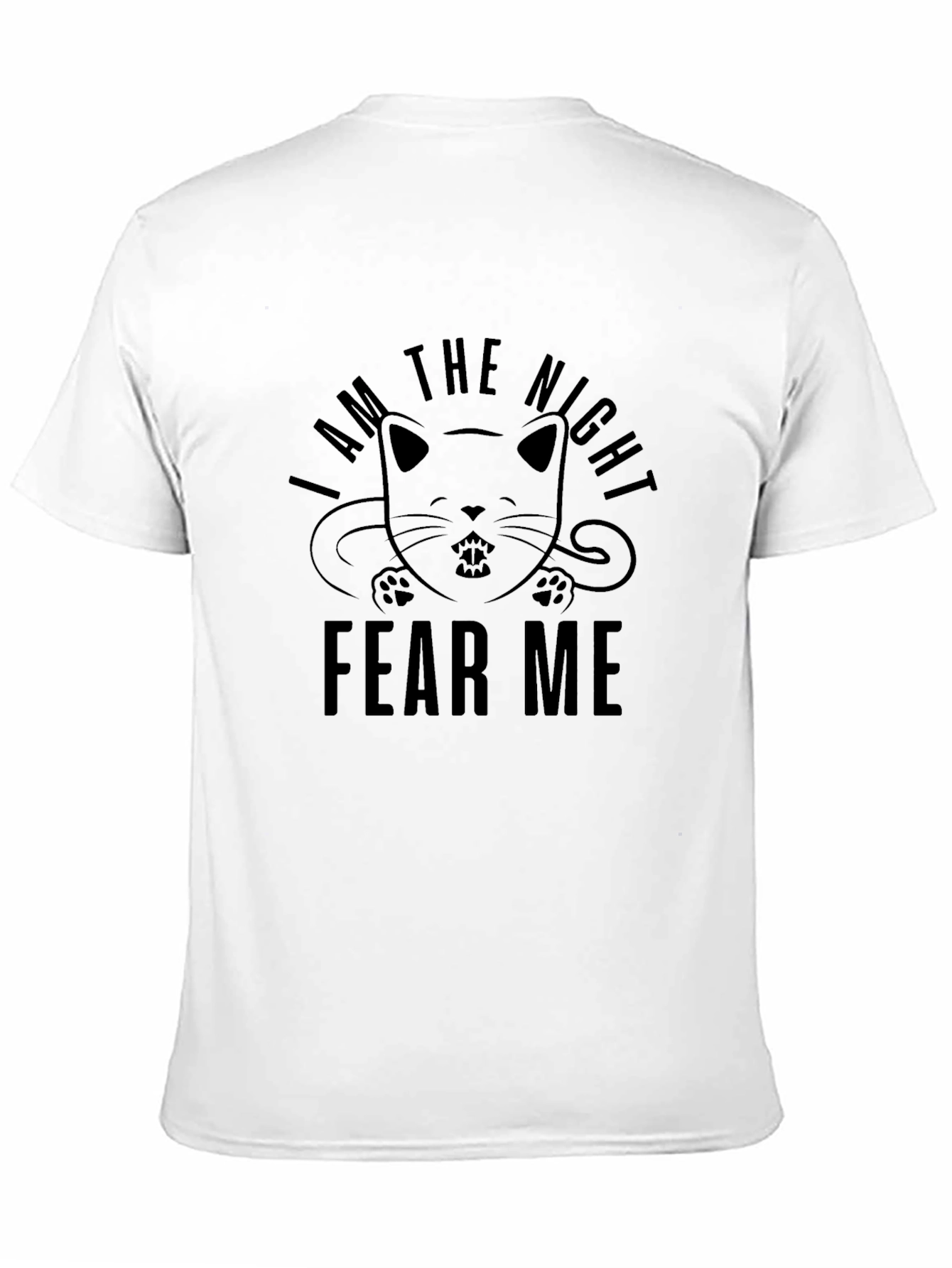 Black I Am The Night Cat Graphic T-Shirt - Black view 11