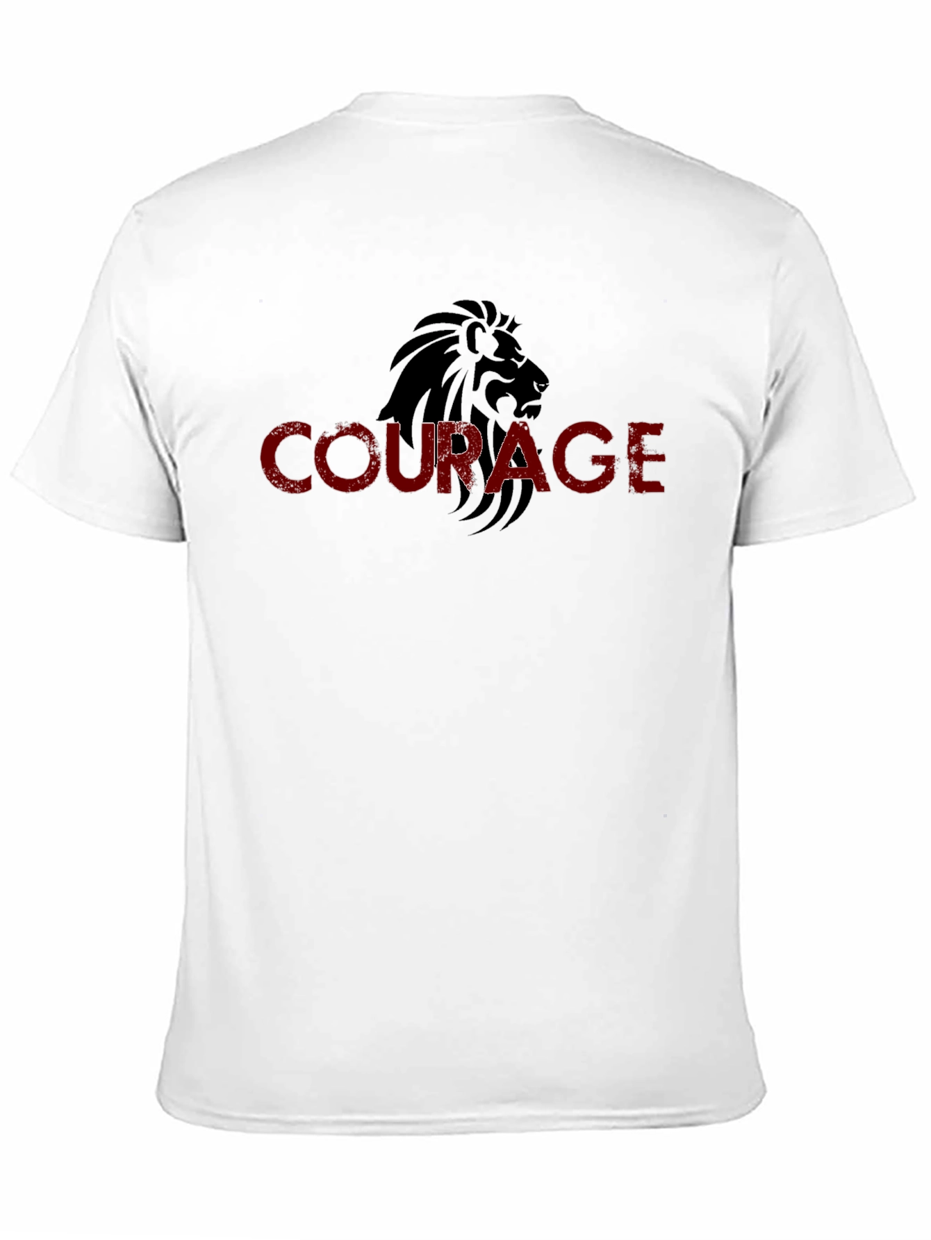 Black Courage Lion Graphic Black T-Shirt view 11