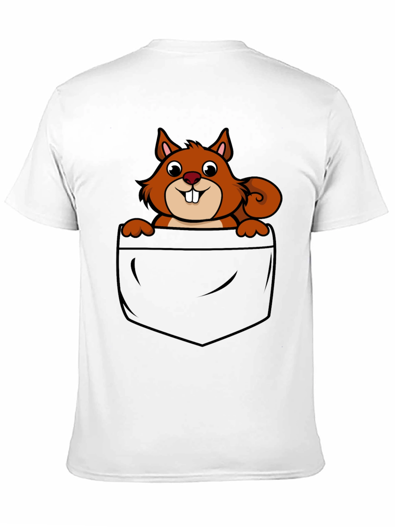 Black Squirrel in Pocket Graphic T-Shirt - Black view 11