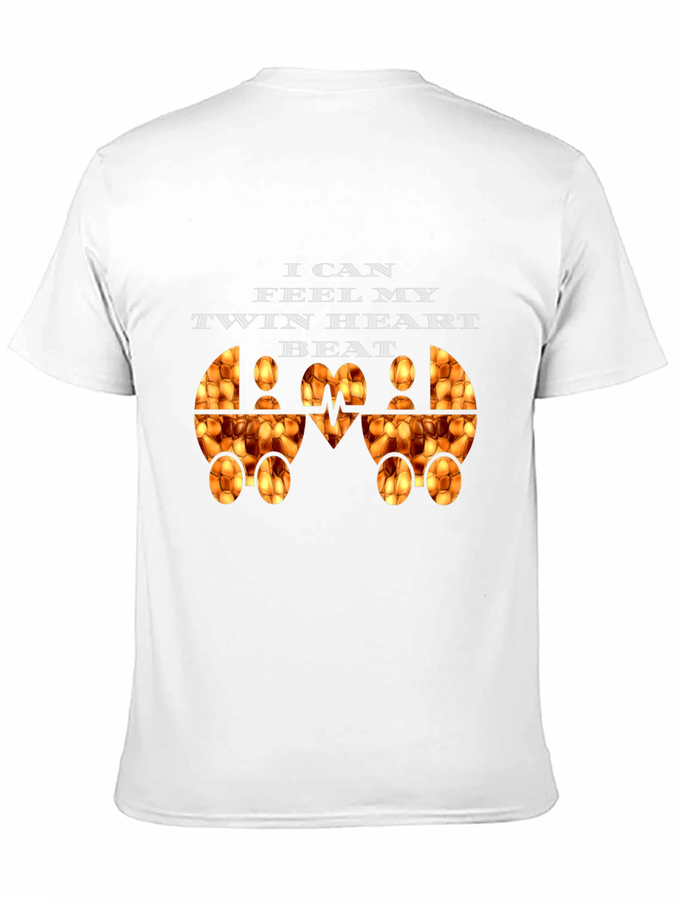 Black I Can Feel My Twin Heartbeat Black T-Shirt view 11