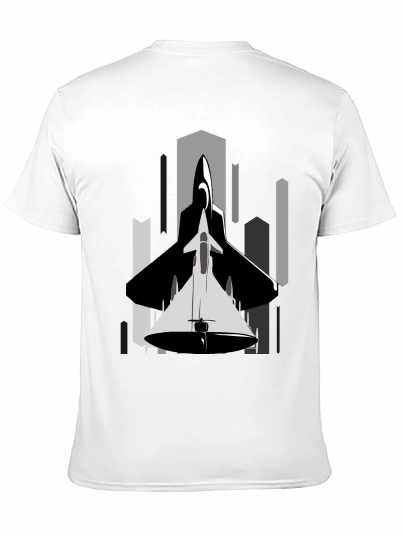 Black Stealth Jet Graphic Tee - Urban Style Black T-Shirt view 11