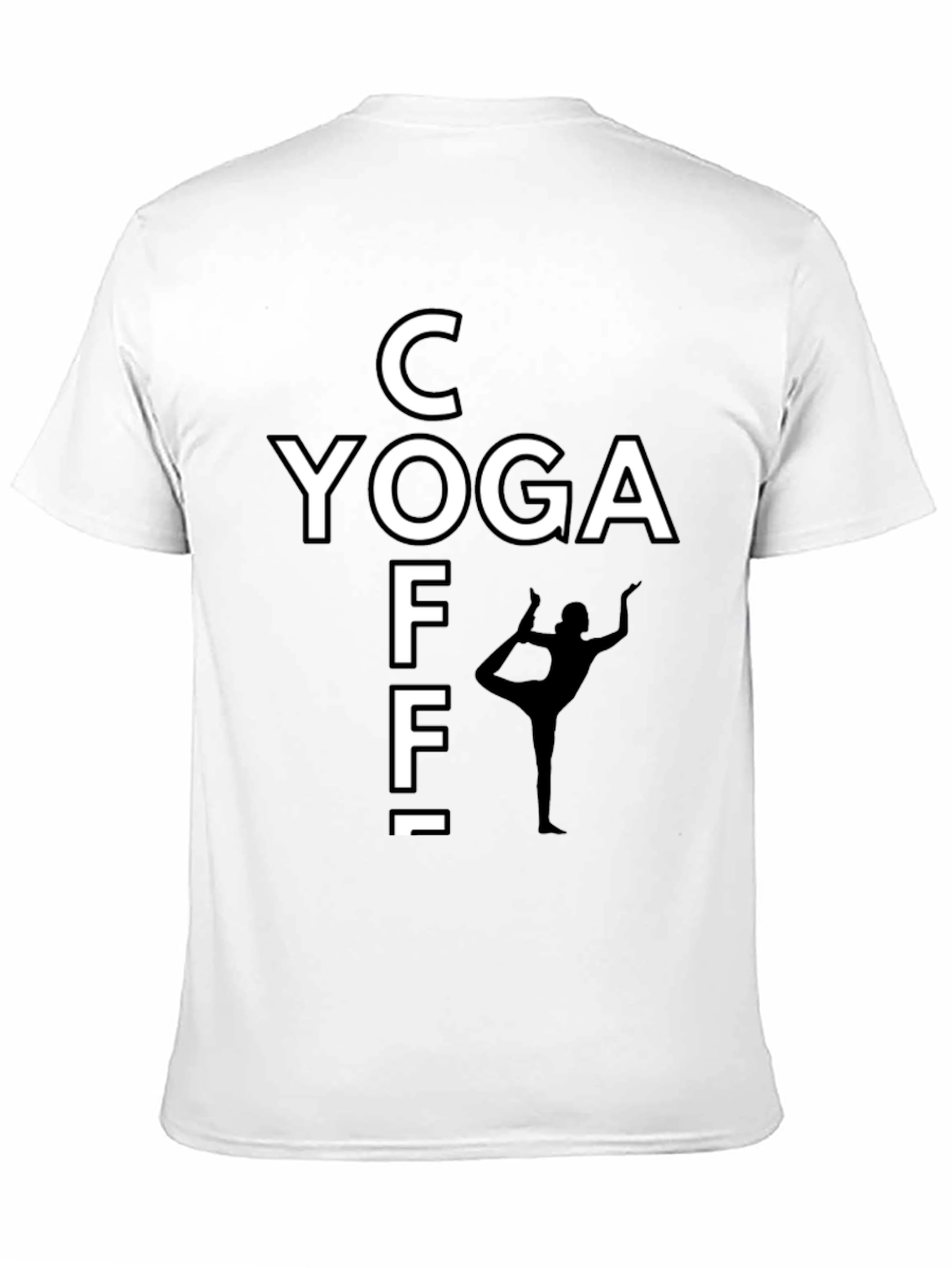 Black Yoga Coffee T-Shirt - Black, Comfy, Relaxed Fit view 11
