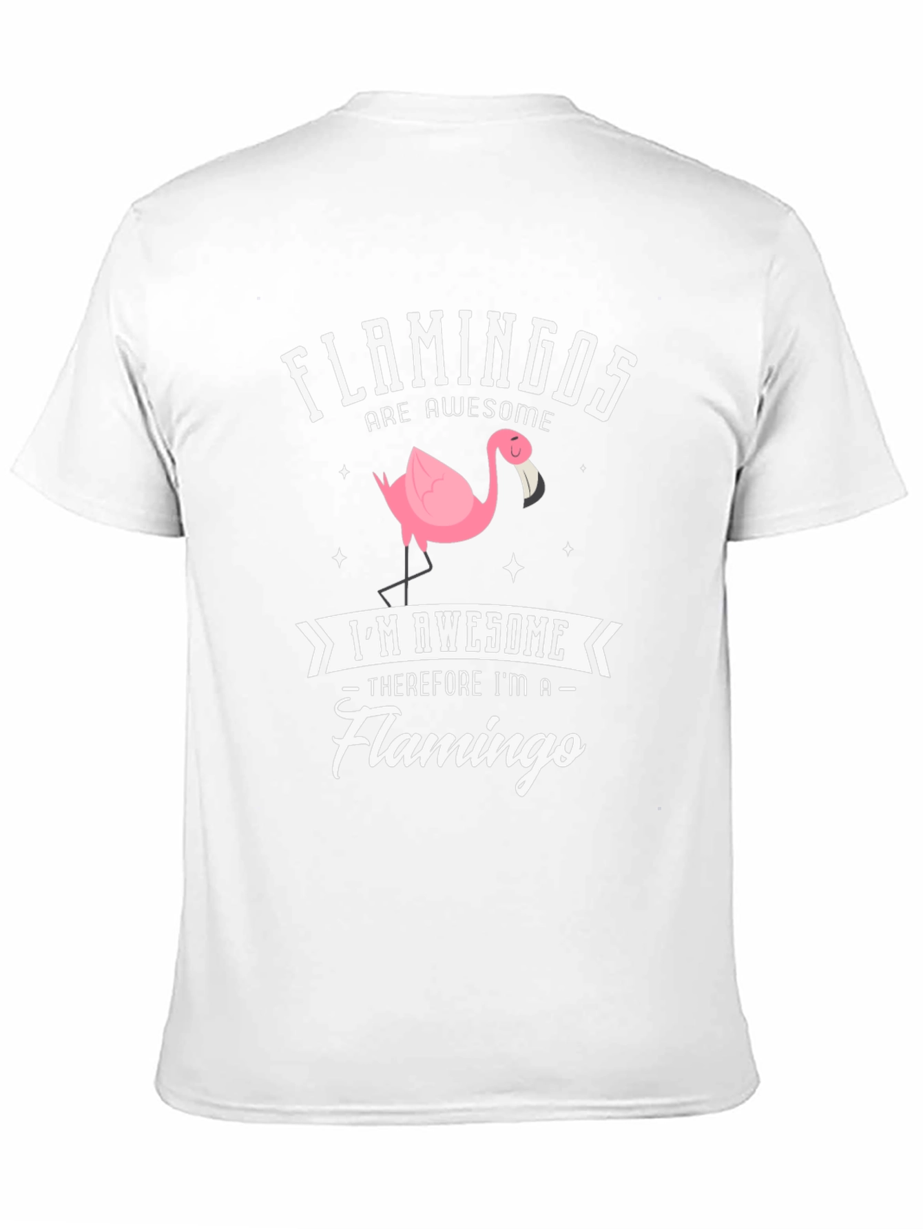 Black Funny Flamingo T-Shirt - Flamingos Are Awesome! view 11