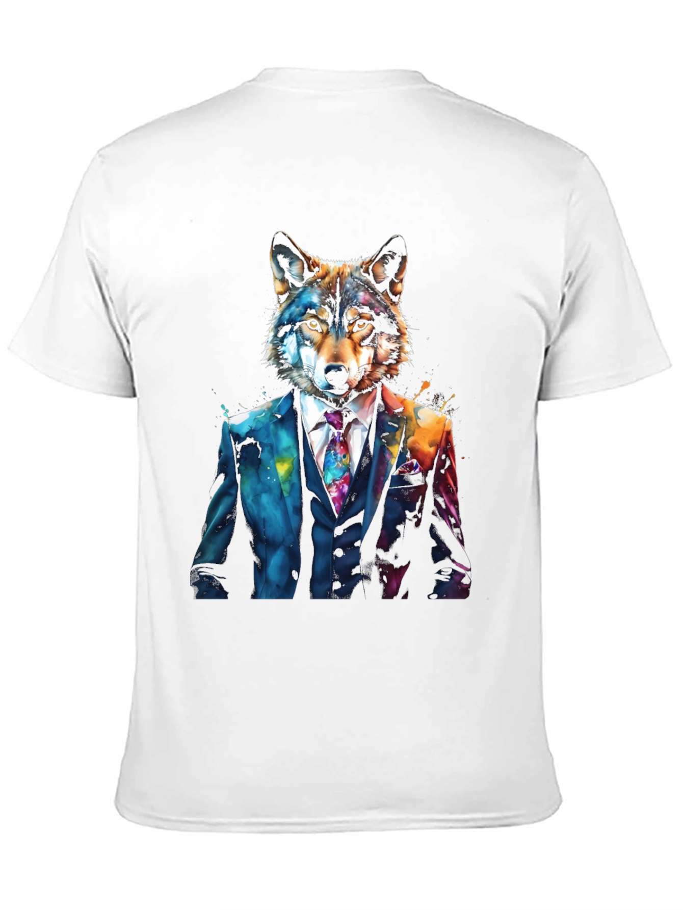 Black Wolf in Suit Graphic Tee - Unique Animal Design view 11