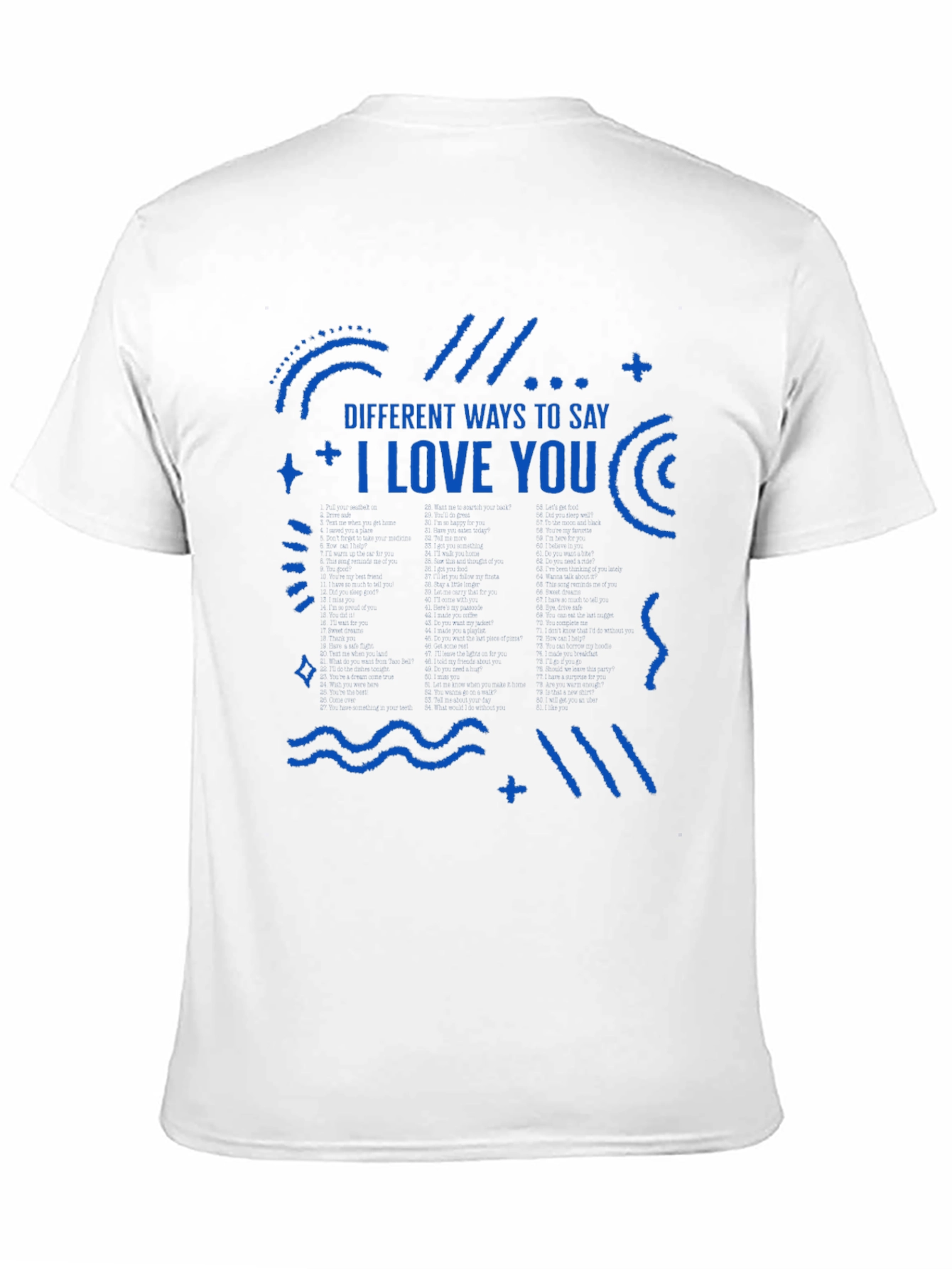 Black I Love You Graphic Tee - Men's Black T-Shirt view 11