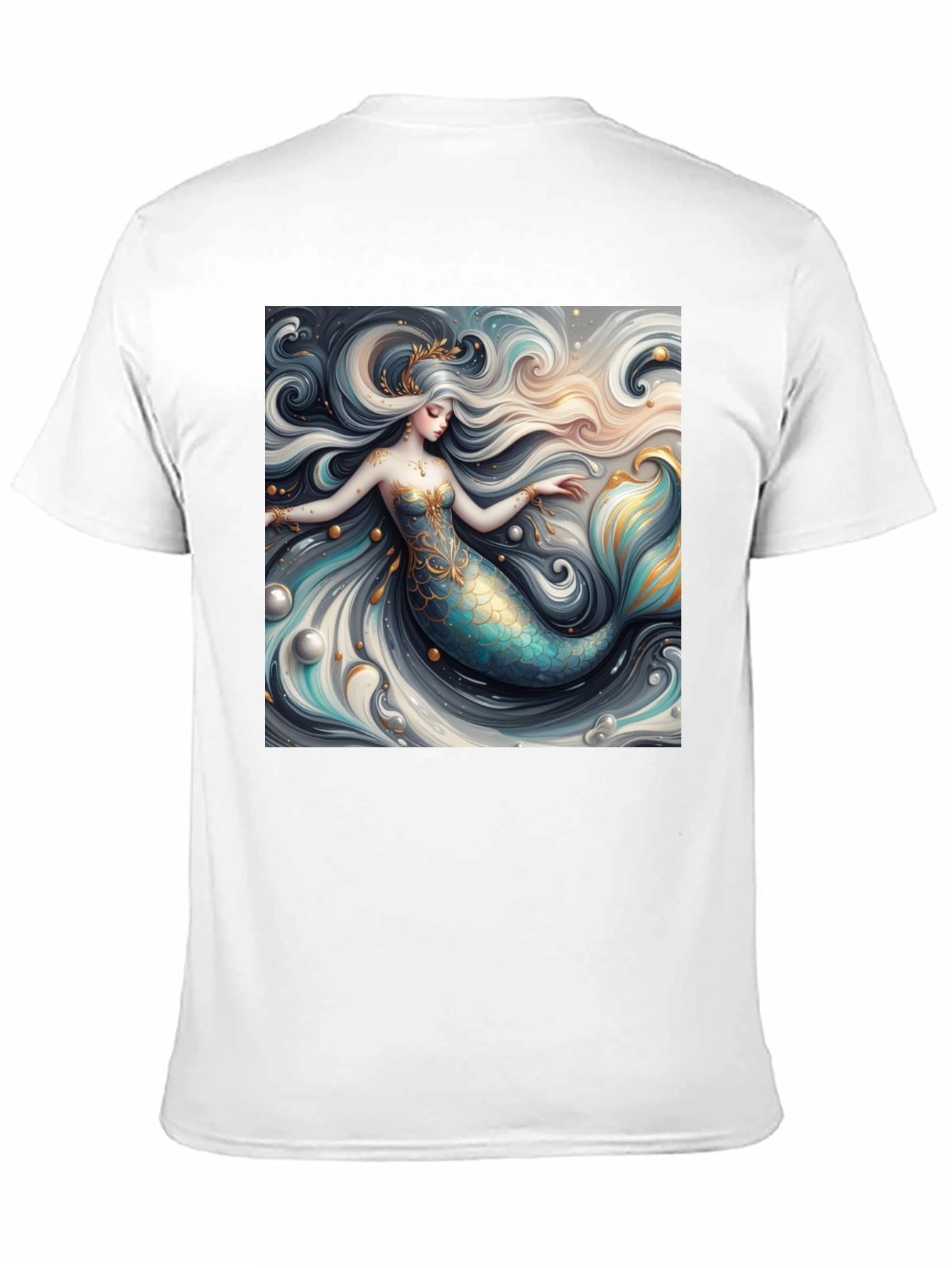 Black Mermaid Graphic Tee - Stylish Fantasy Print view 11