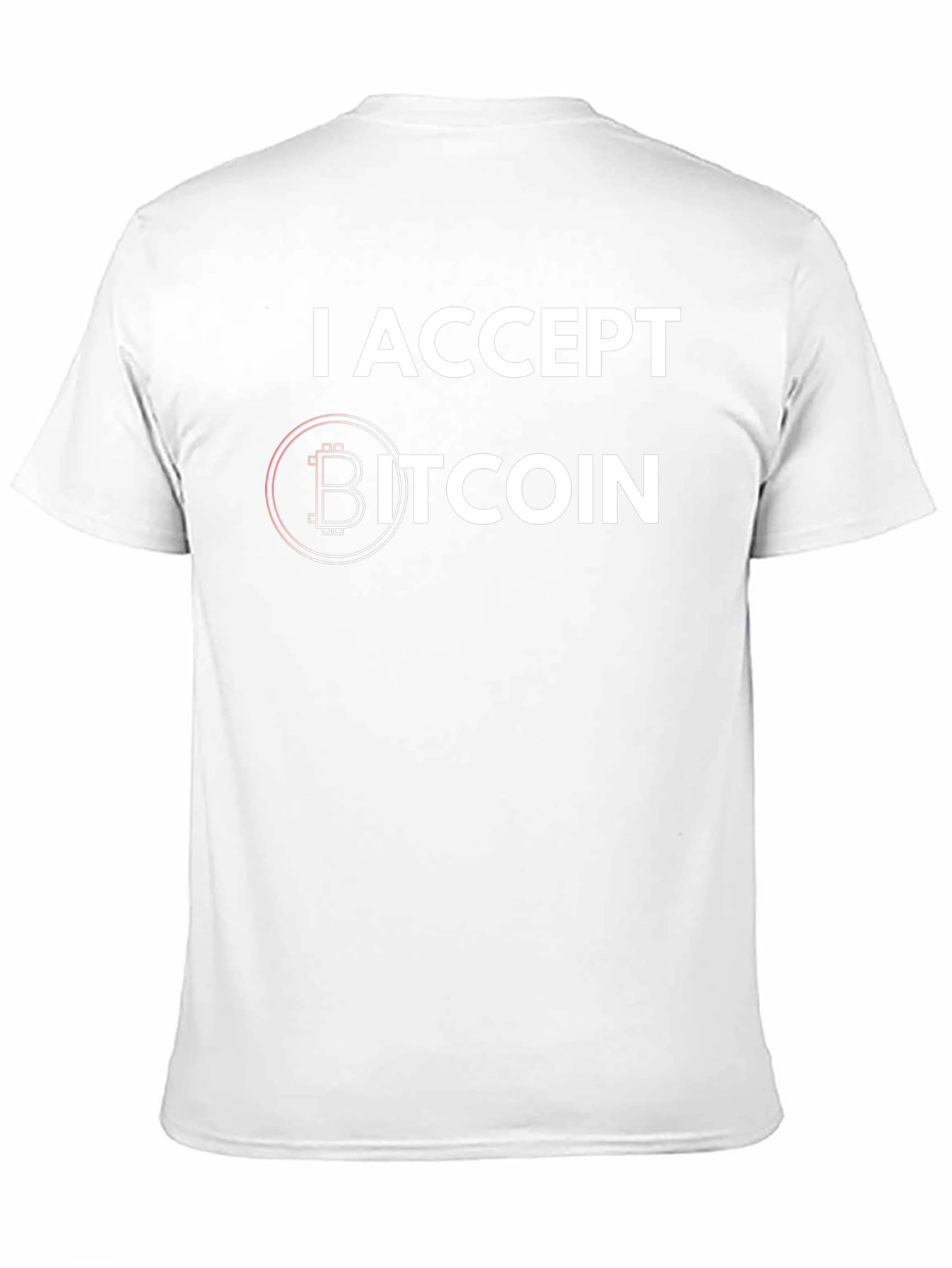 Black I Accept Bitcoin Black T-Shirt view 11