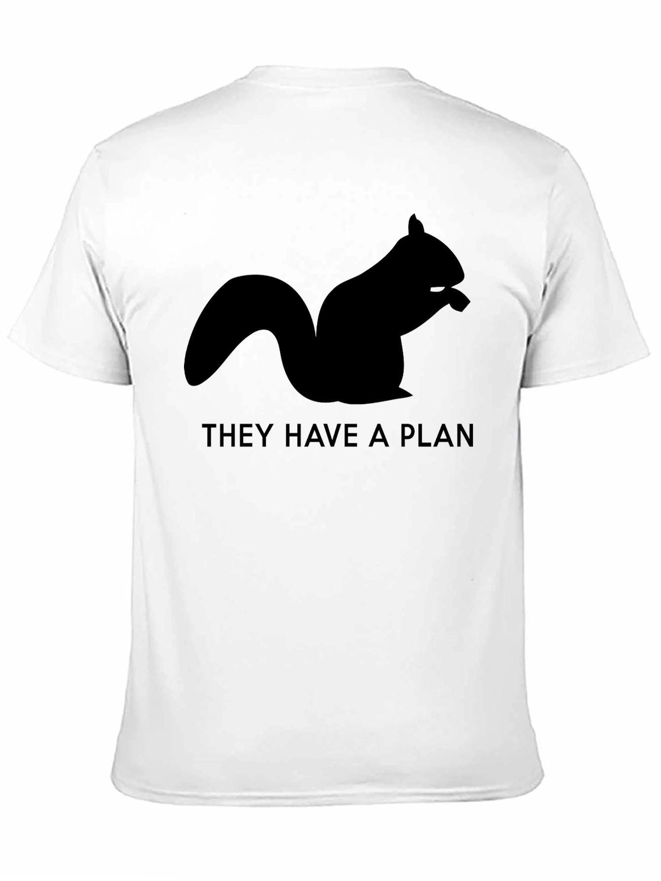 Black Squirrel Plan T-Shirt - Black Graphic Tee view 11