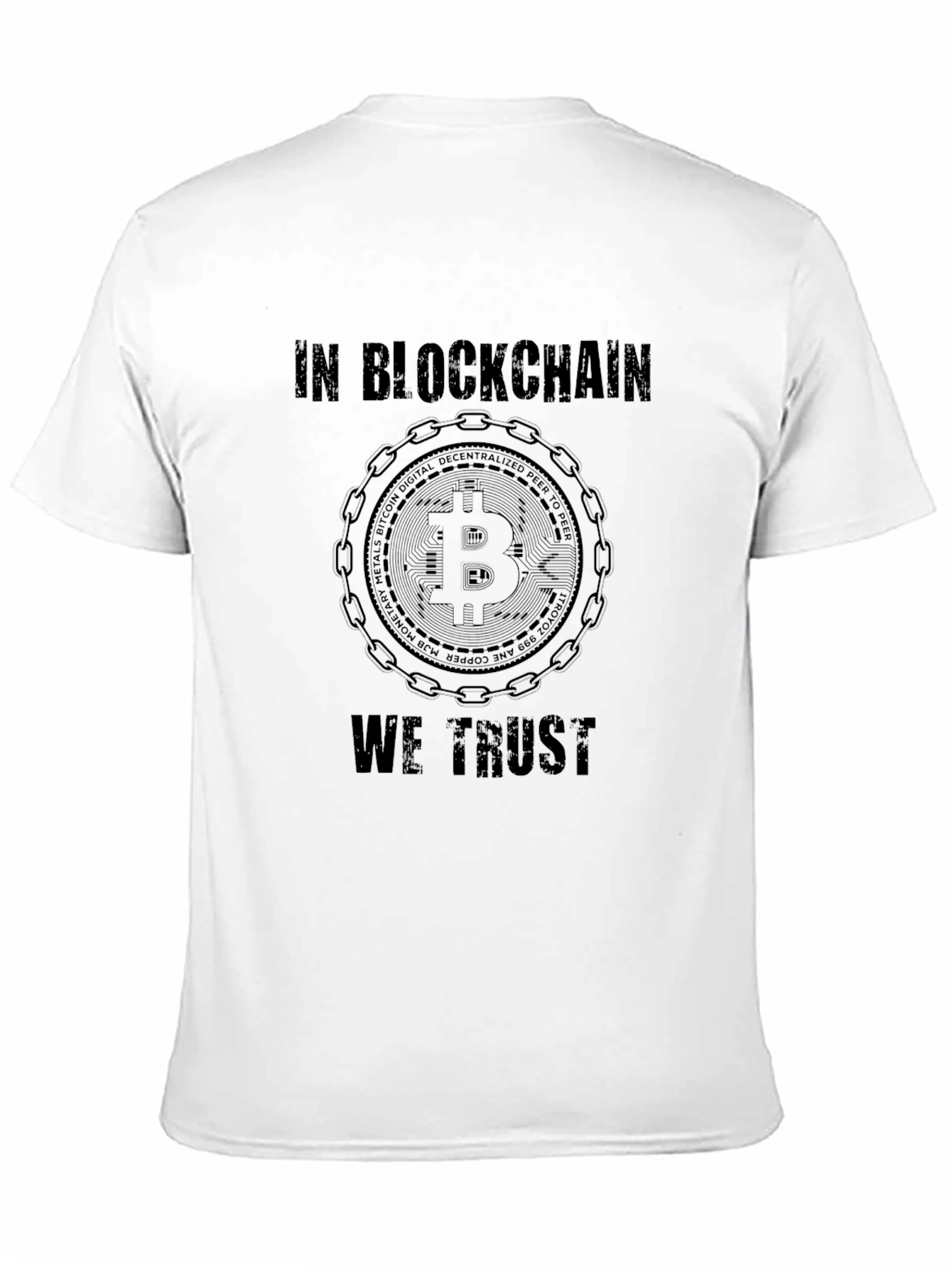 Black In Blockchain We Trust Black T-Shirt view 11