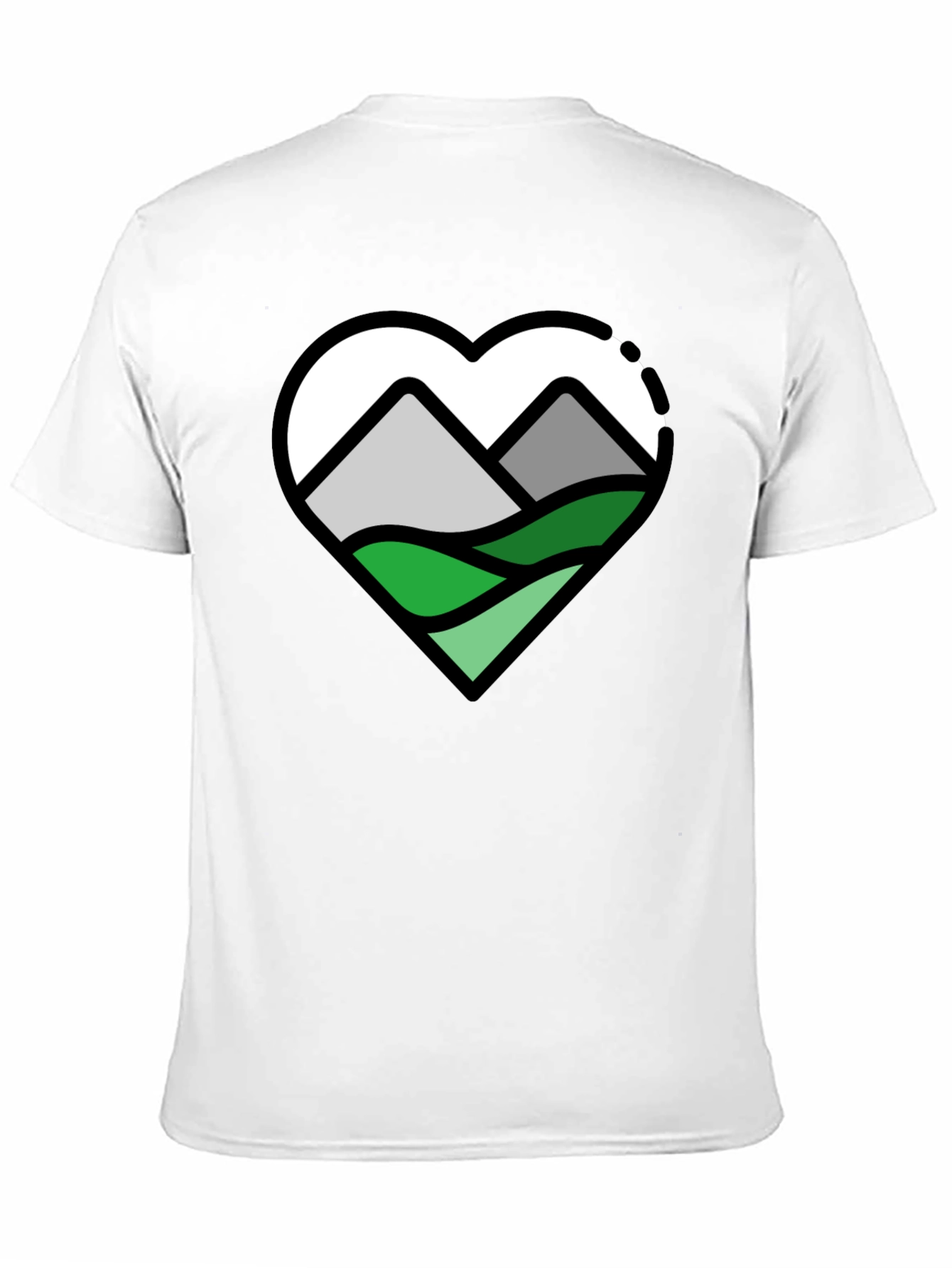 Black Mountain Heart Graphic T-Shirt - Nature Lover Tee view 11