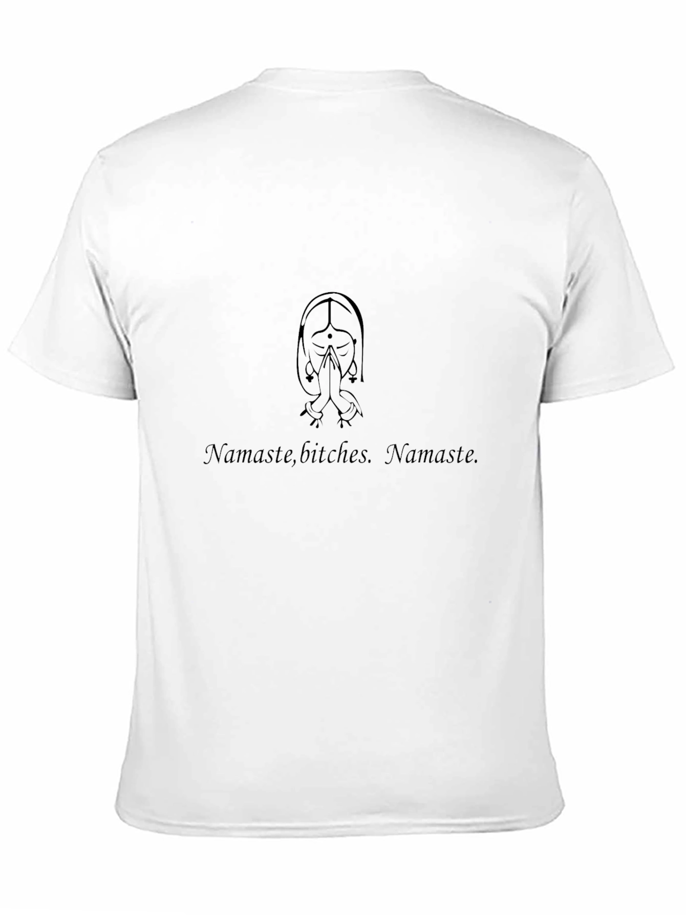 Black Namaste Graphic Tee - Black Unisex T-Shirt view 11
