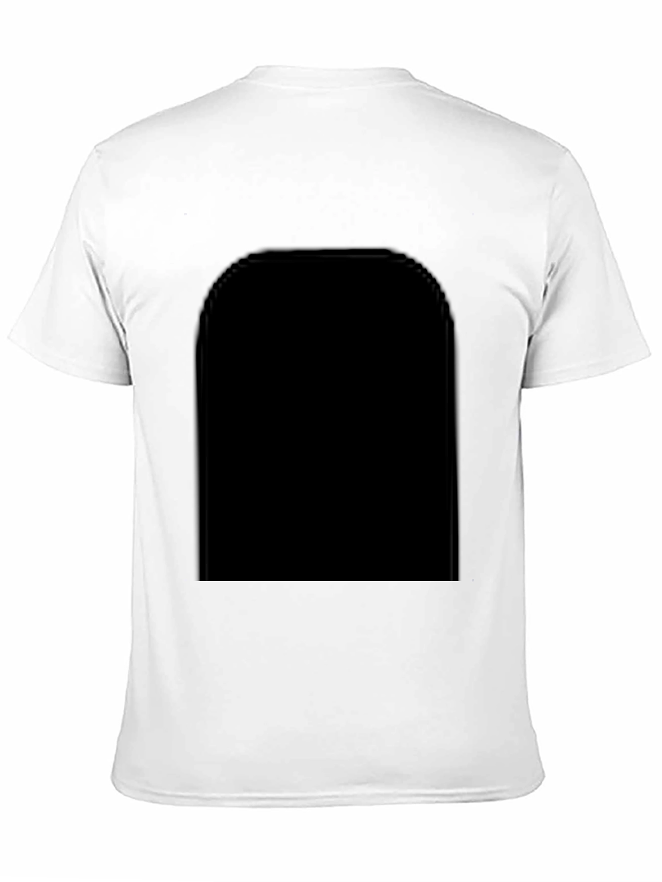 Black Men's Classic Black Short-Sleeve T-Shirt view 11
