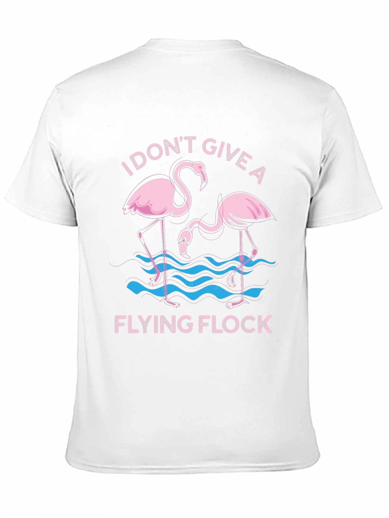 Black Funny Flamingo Graphic T-Shirt - I Don't Give a Flying Flock Tee view 11