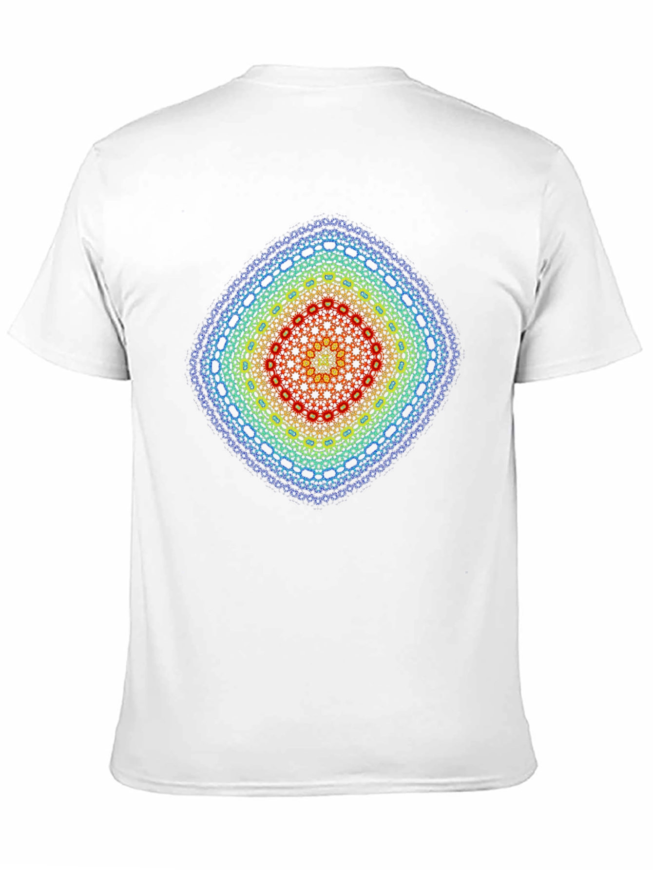 Black Fractal Pattern Tee - Geometric Art Shirt view 11