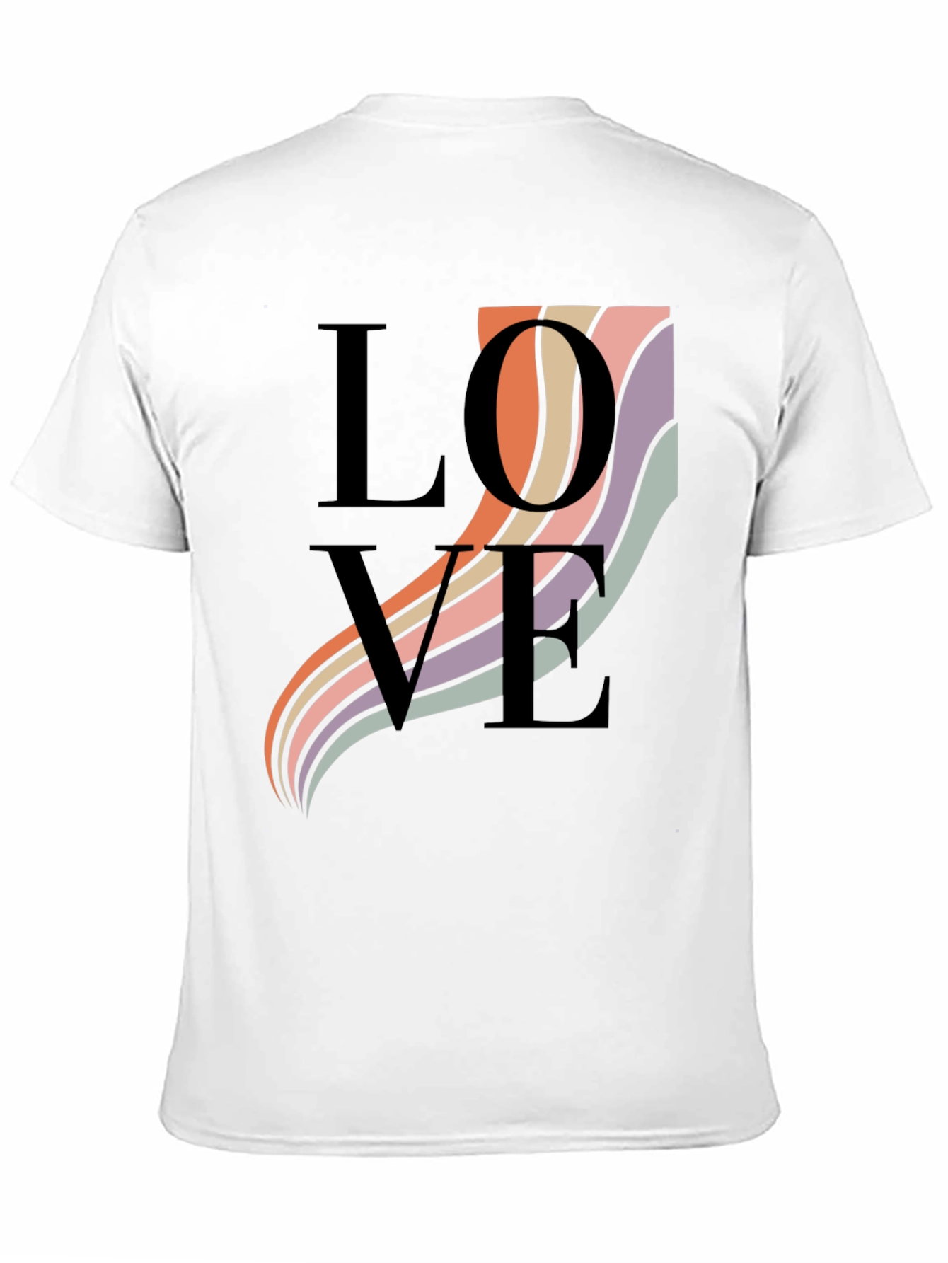 Black Love Waves Graphic T-Shirt - Black view 11